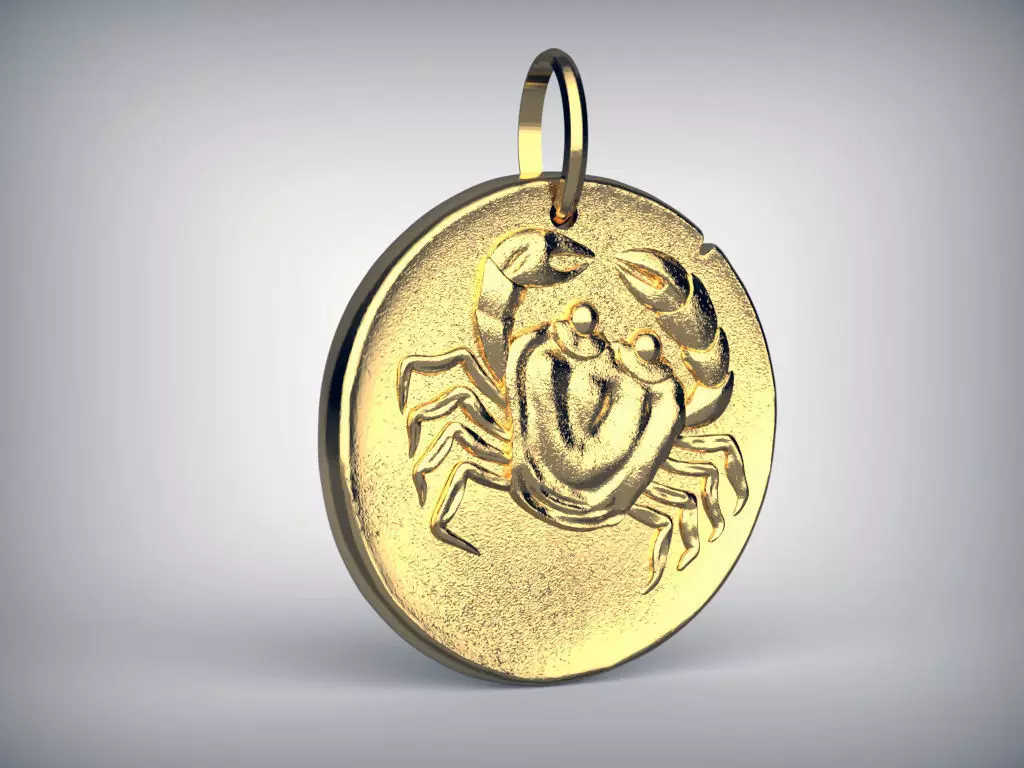 Zodiaque medal Cancer 3D print model_0