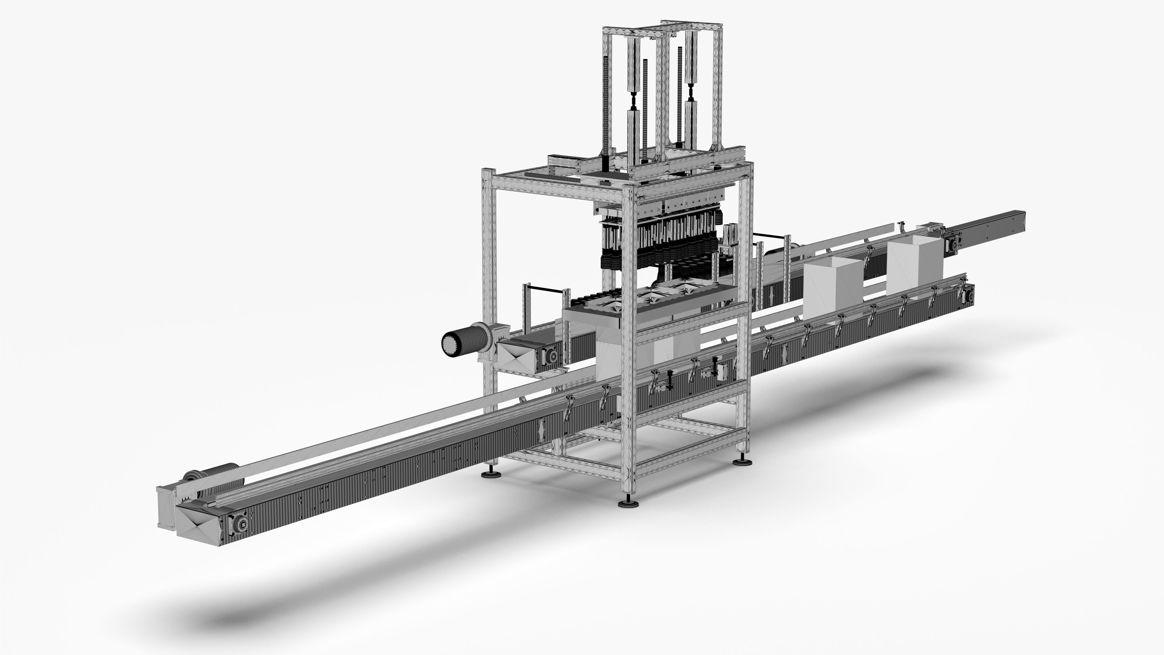 Fully Automatic Box Packing Machine 3D model_22