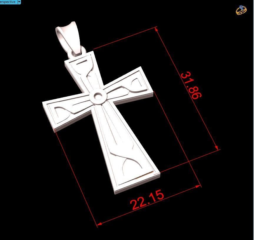 Jesus Cross D35 3D print model_1