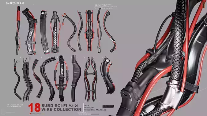Subd Cables and Wires VOl-01 3D model