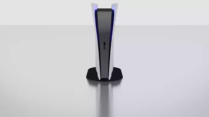 Low poly 3d PlayStation 5 model