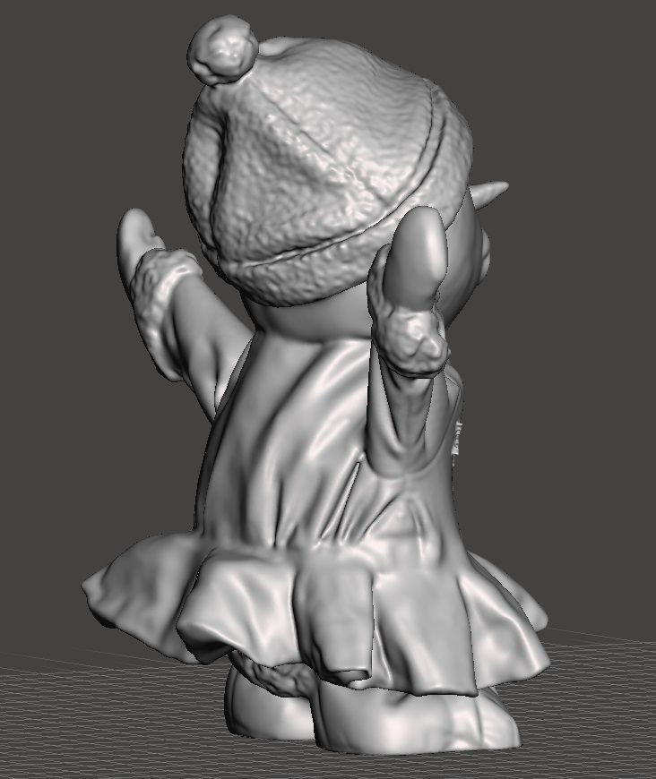 snow woman cheer 3D print model_2