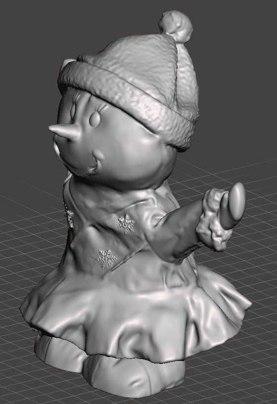 snow woman cheer 3D print model_1