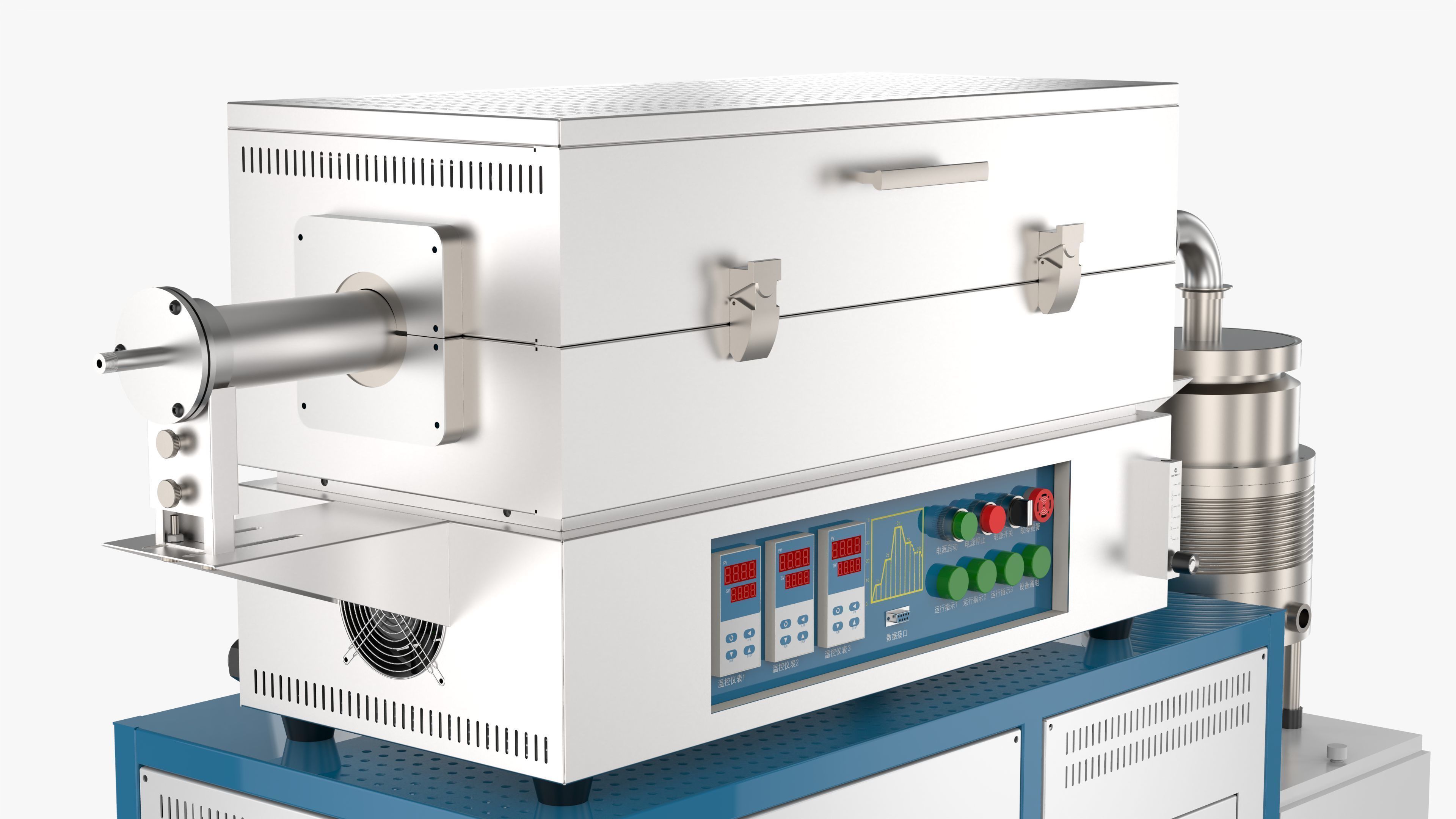 High Vacuum Tube Furnace 3D model_15