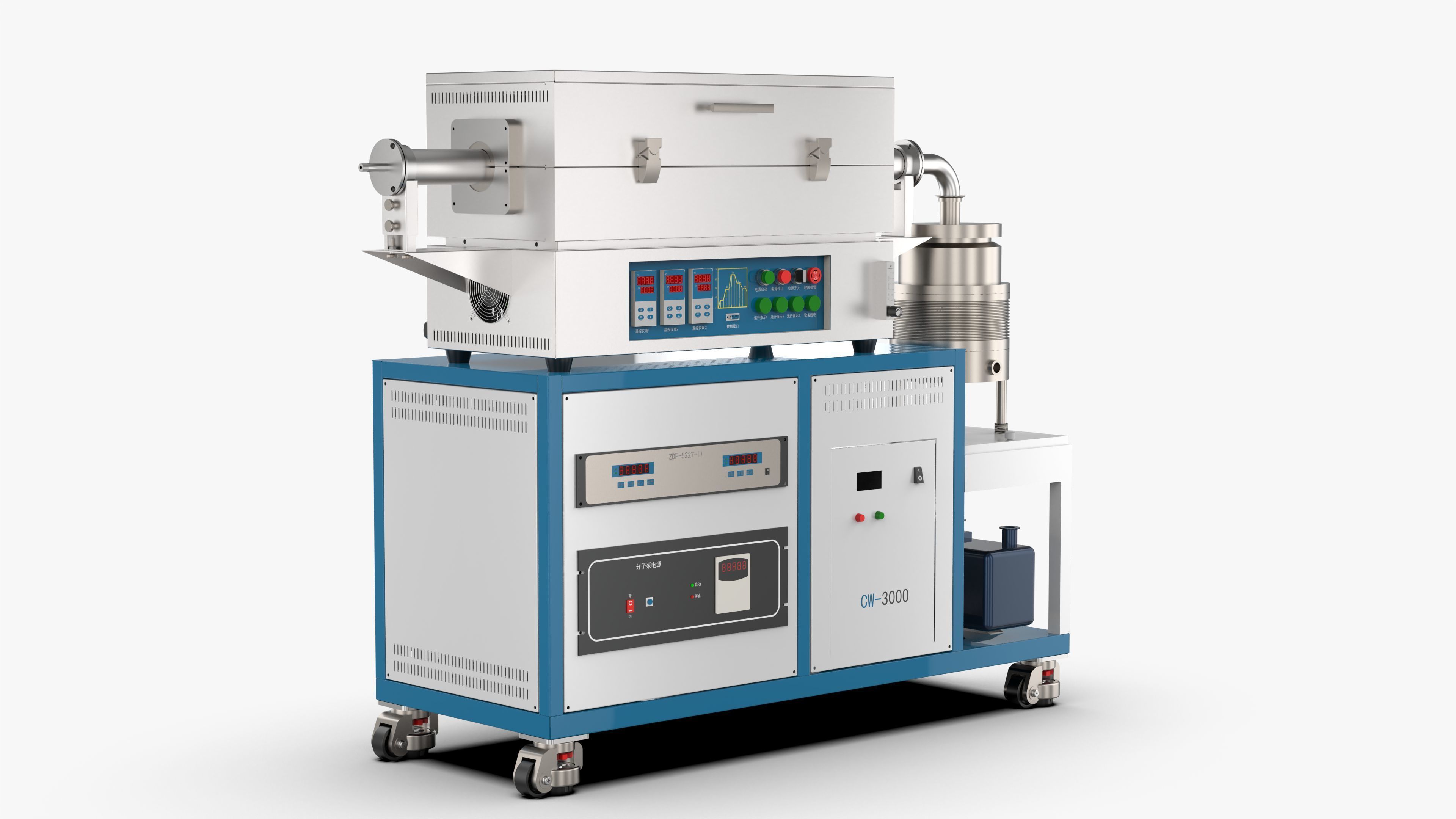 High Vacuum Tube Furnace 3D model_11