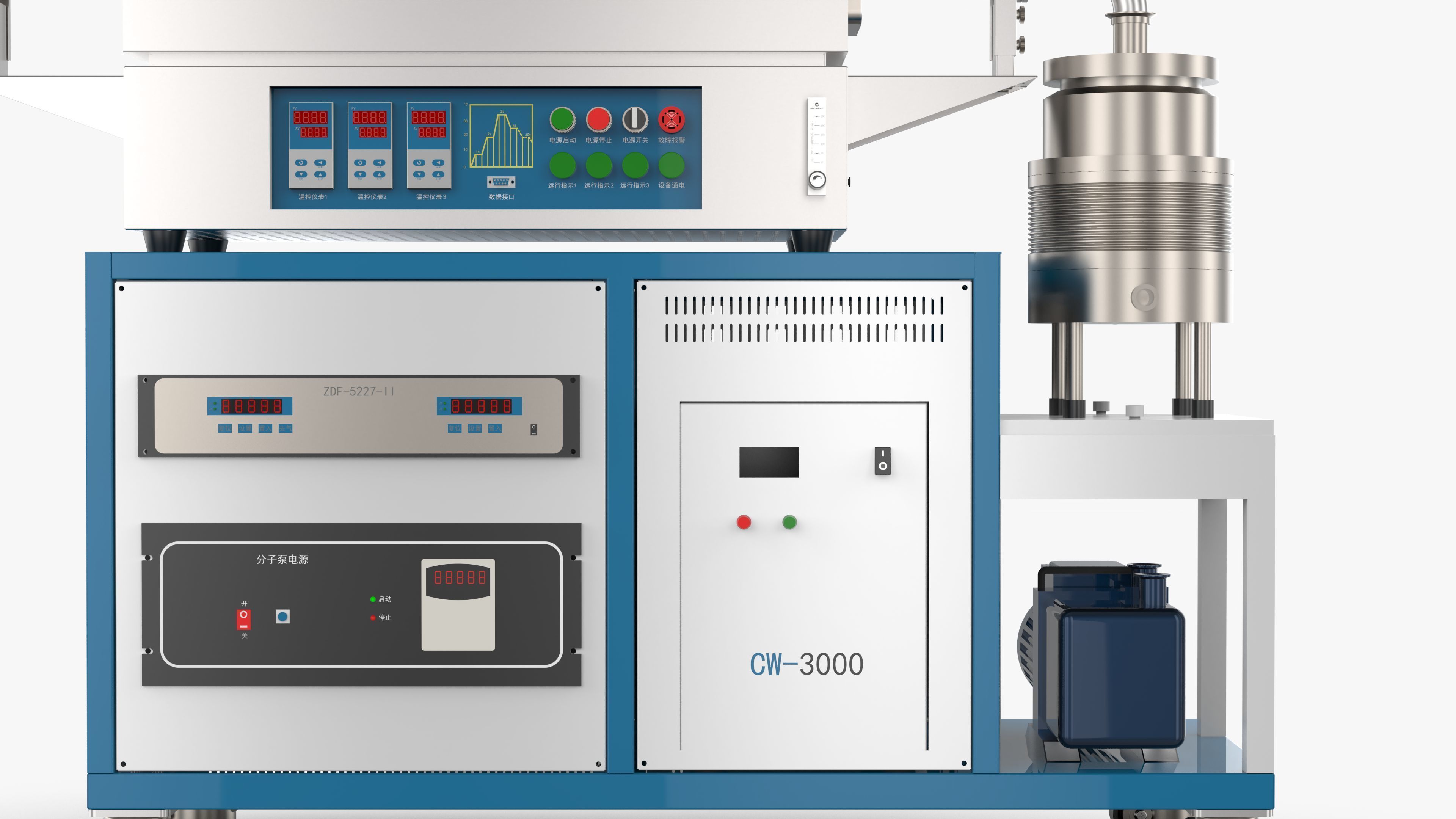 High Vacuum Tube Furnace 3D model_10