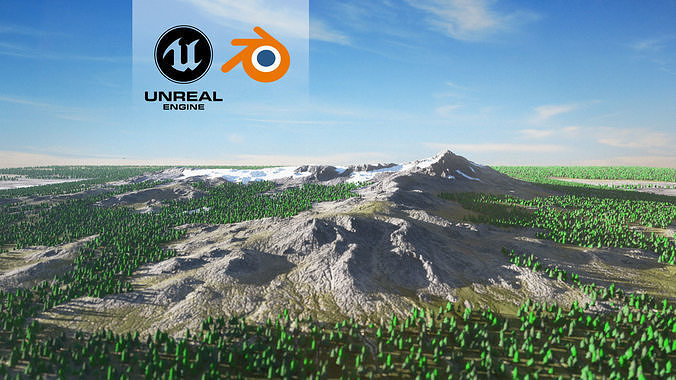 Volcano Mountain Range Version 7 3D model