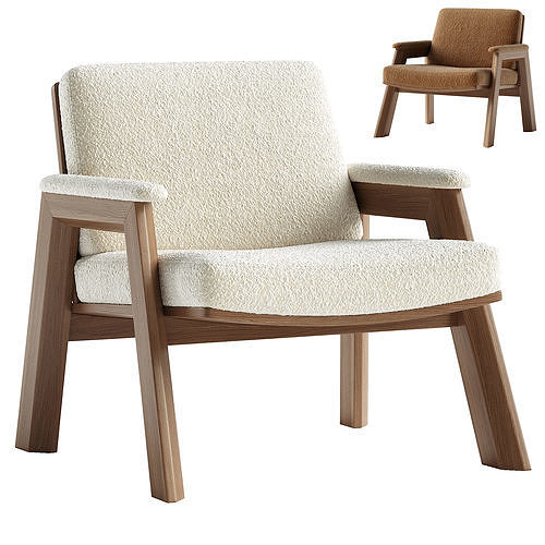 Thomas Bina Boucle Accent Chair 3D model