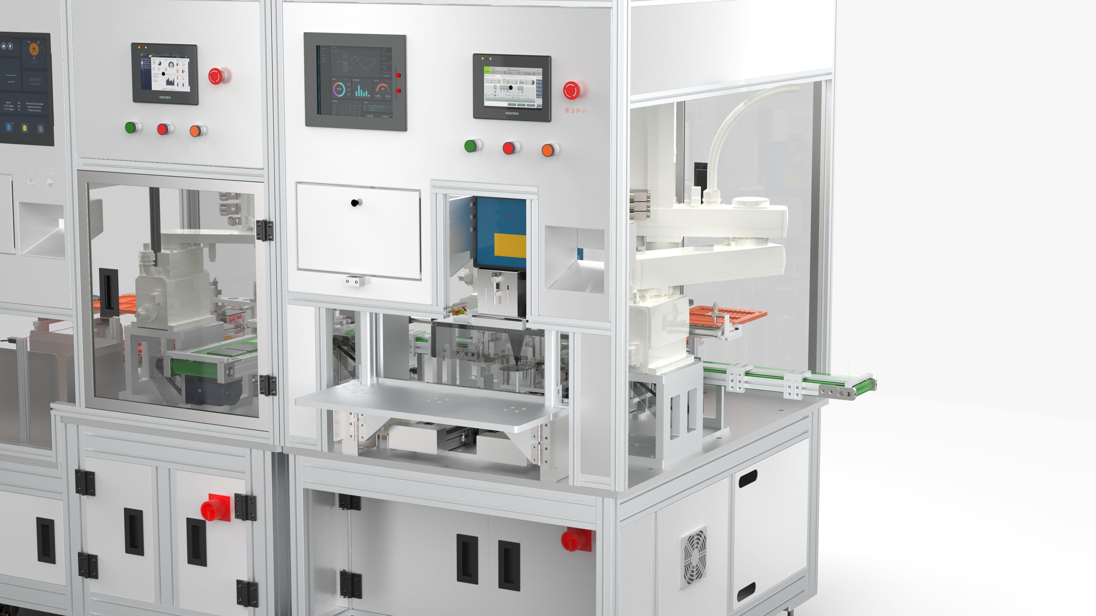 Automatic Battery Cell Welding Line 3D model_11