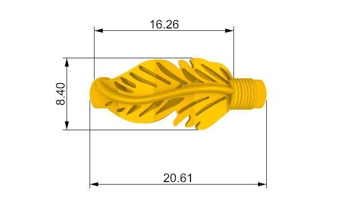 Anillo De Hoja leaf ring SM 3D print model_4