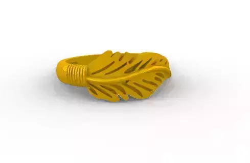 Anillo De Hoja leaf ring SM 3D print model