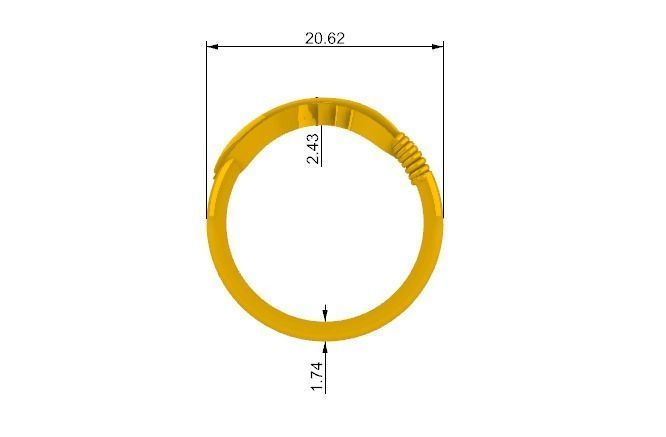 Anillo De Hoja leaf ring SM 3D print model_2