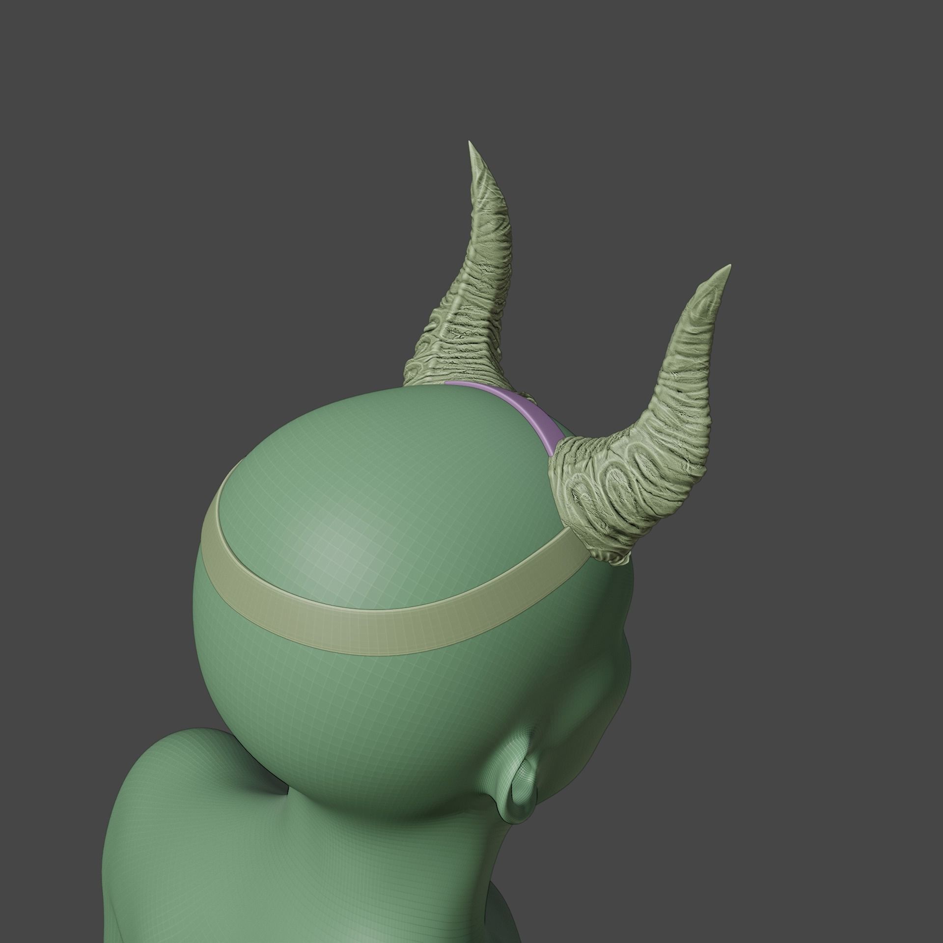 Fantasy Malbolge Spires Horns Set Baldurs Gate 3 3D print model_9