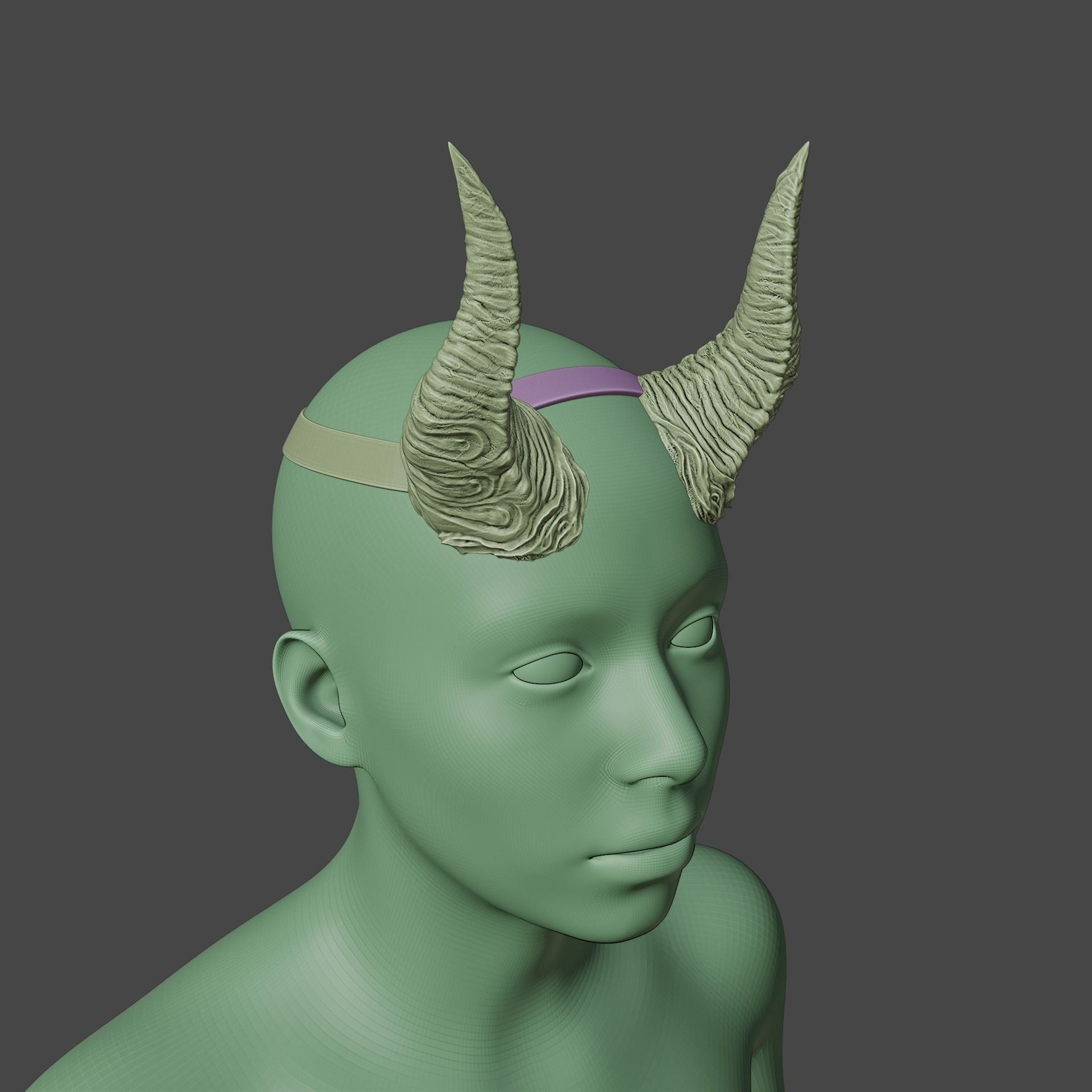 Fantasy Malbolge Spires Horns Set Baldurs Gate 3 3D print model_13