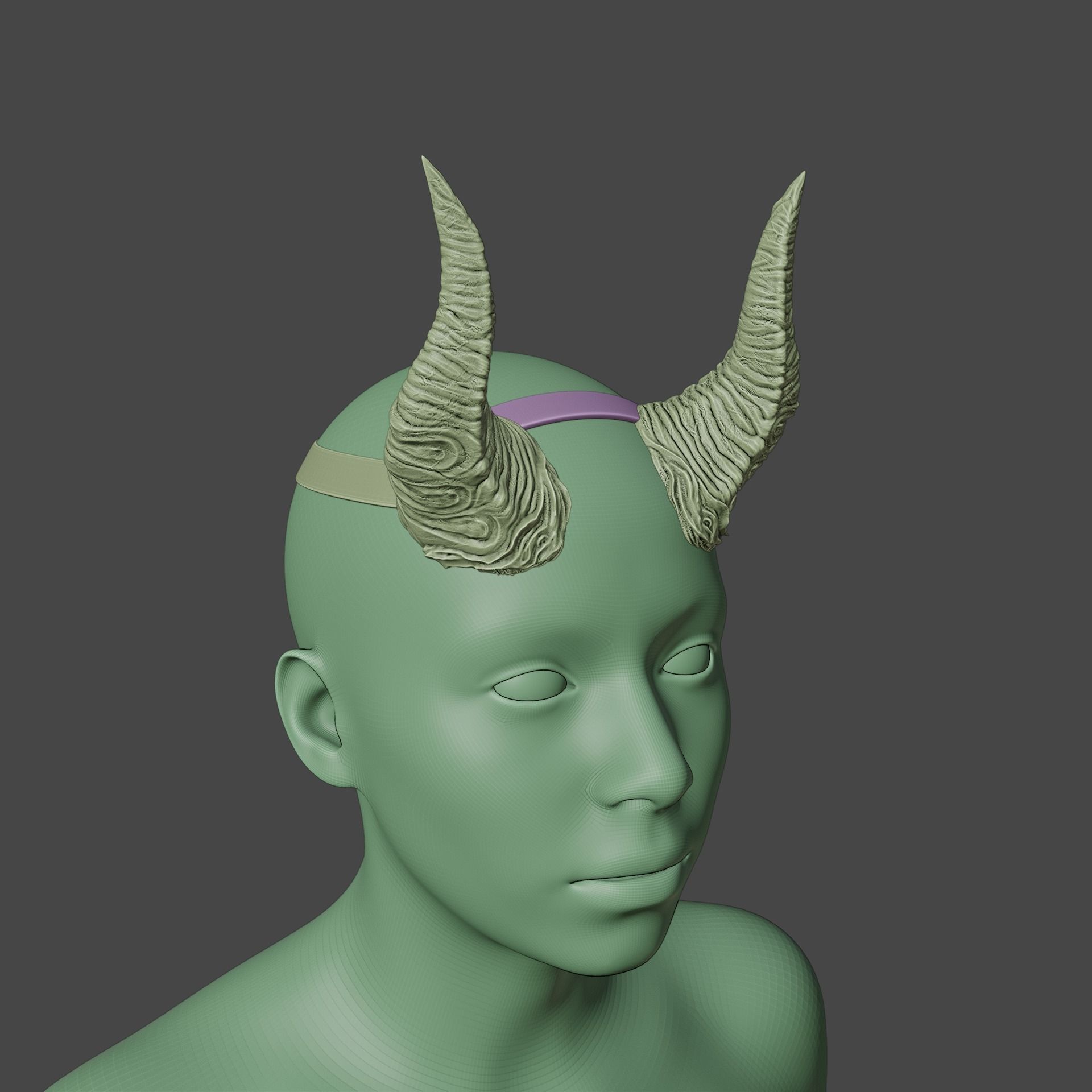 Fantasy Malbolge Spires Horns Set Baldurs Gate 3 3D print model_11