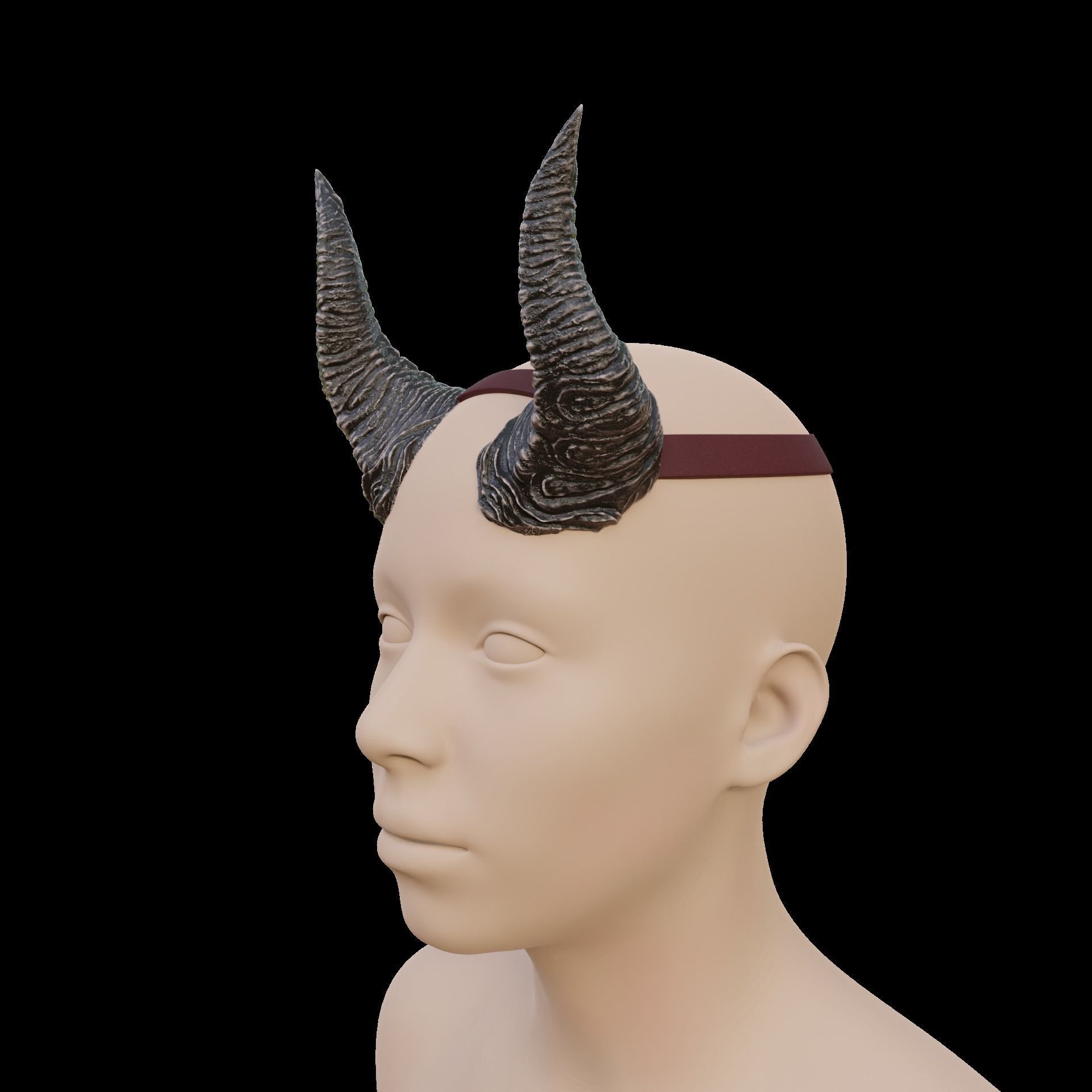 Fantasy Malbolge Spires Horns Set Baldurs Gate 3 3D print model_8