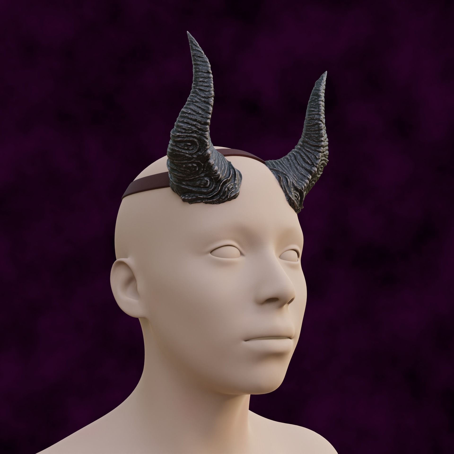 Fantasy Malbolge Spires Horns Set Baldurs Gate 3 3D print model_6