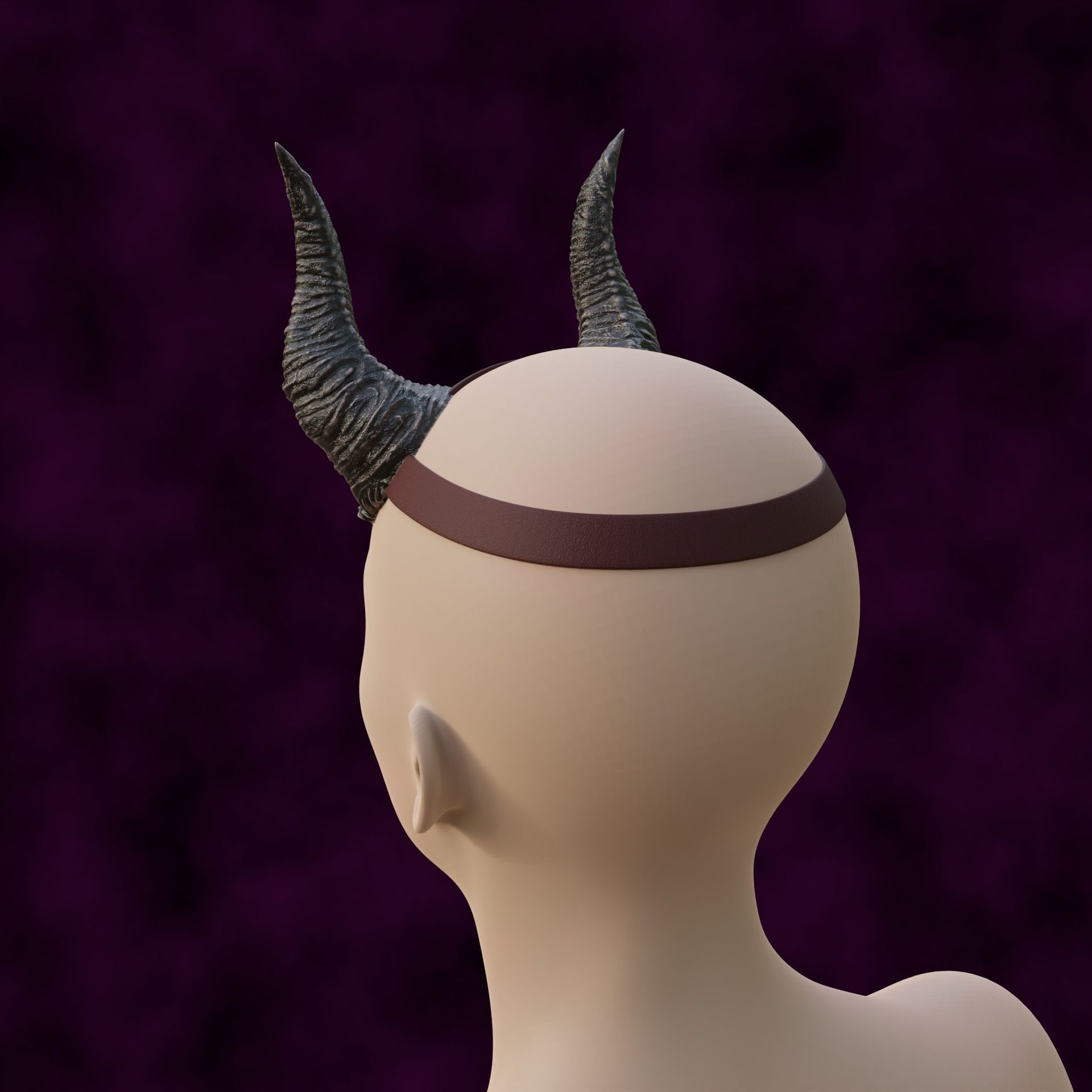 Fantasy Malbolge Spires Horns Set Baldurs Gate 3 3D print model_5