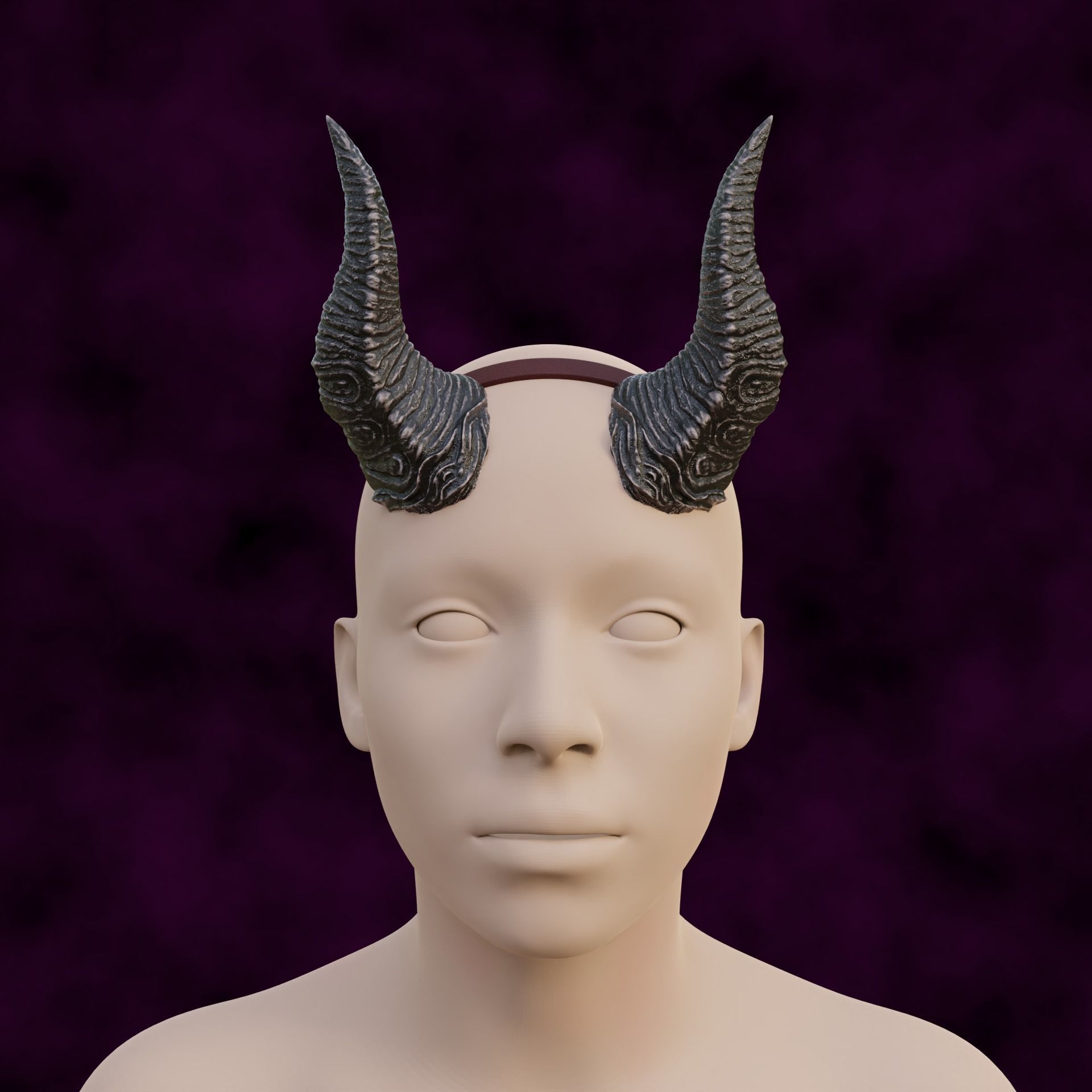 Fantasy Malbolge Spires Horns Set Baldurs Gate 3 3D print model_4