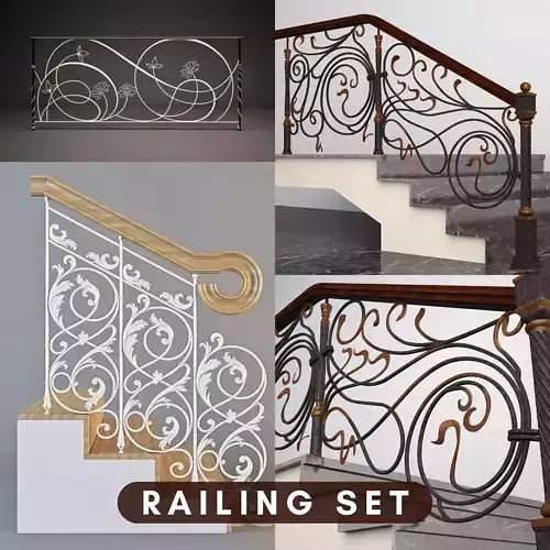 Railings Set 3D model