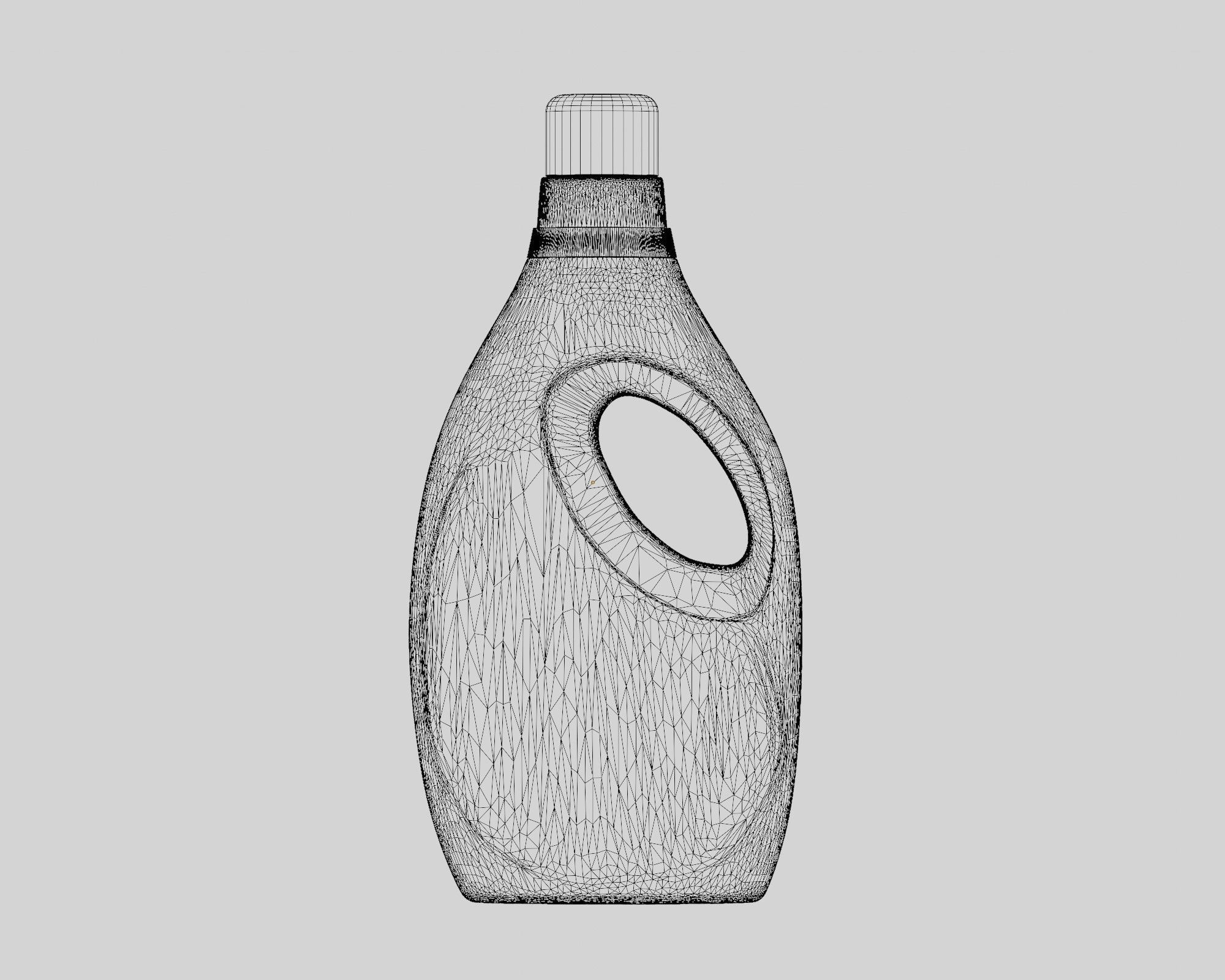 Detergent bottle Low-poly 3D model_4