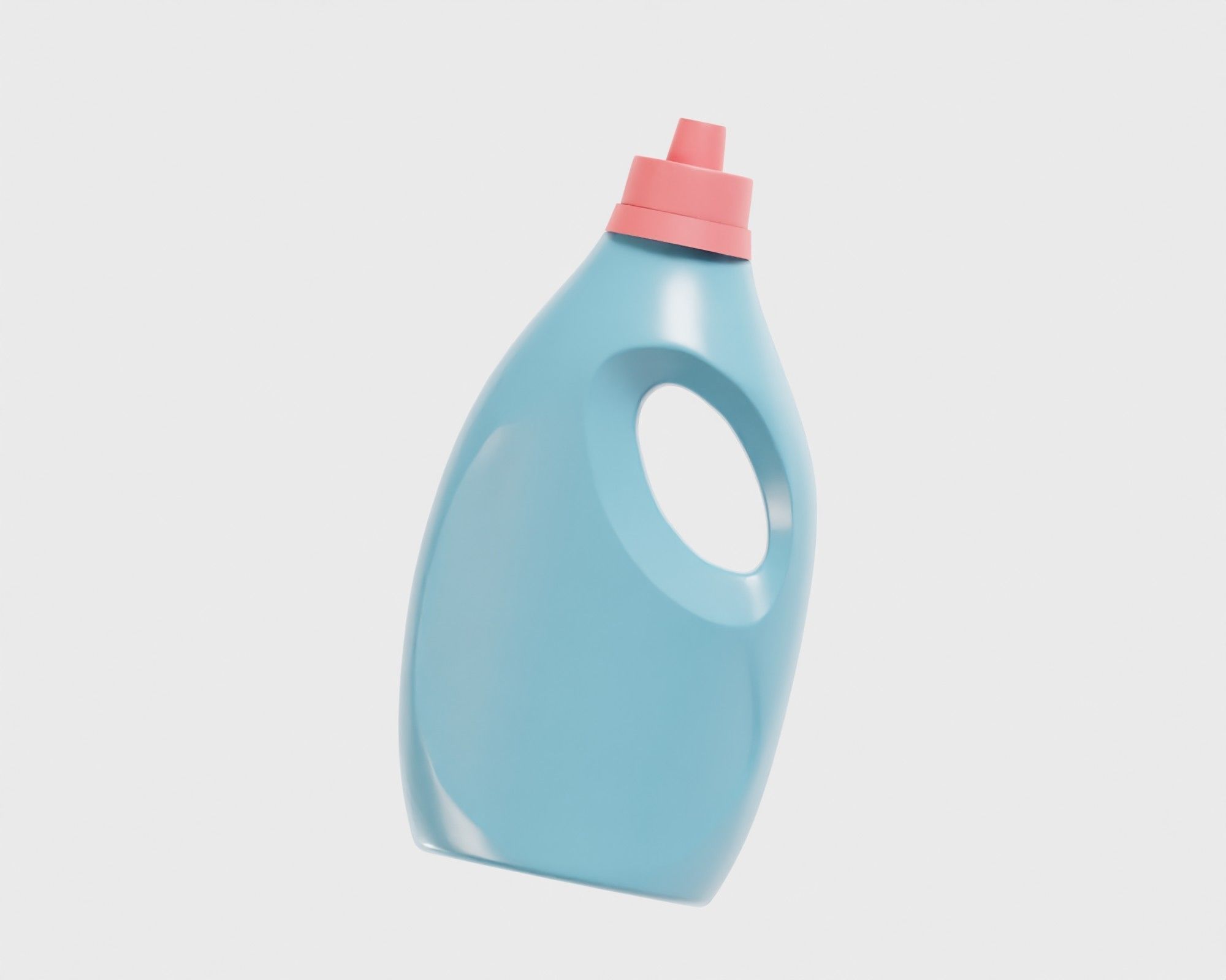 Detergent bottle Low-poly 3D model_2