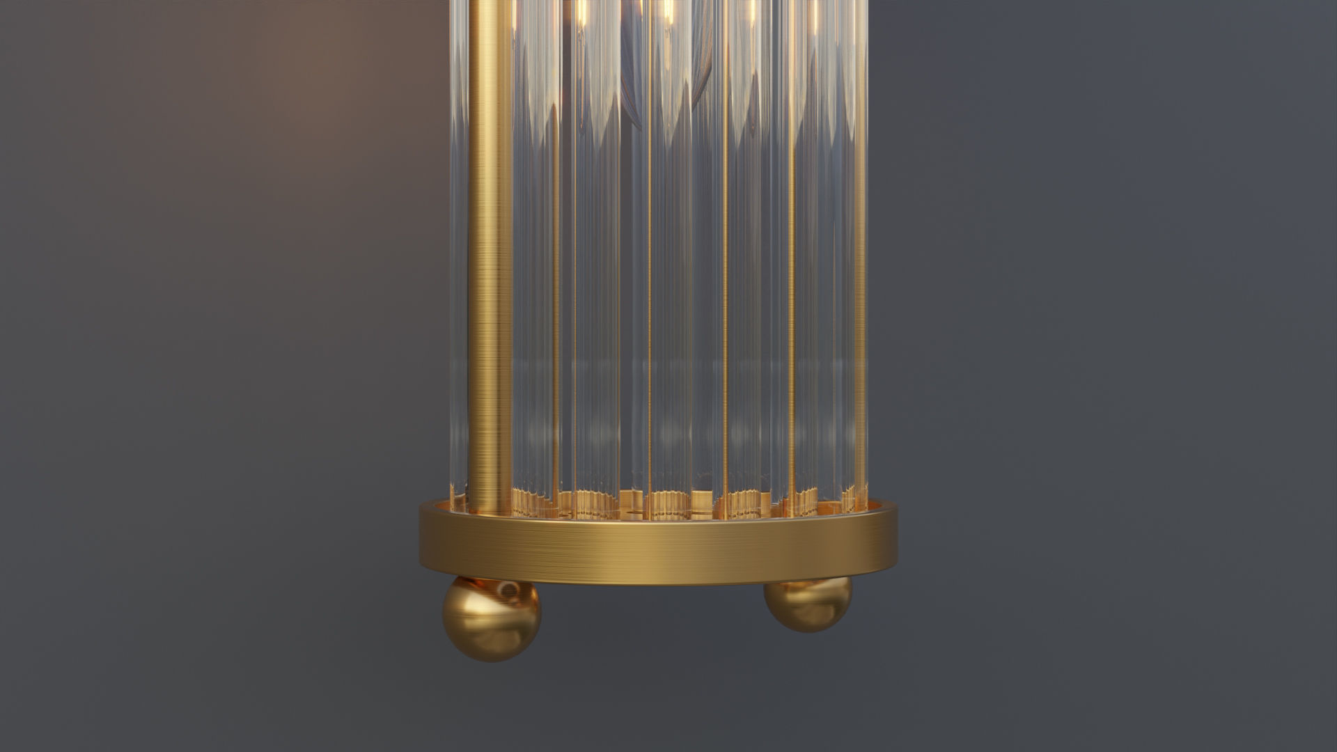 Glass Crystal Wall Light 3D model_6