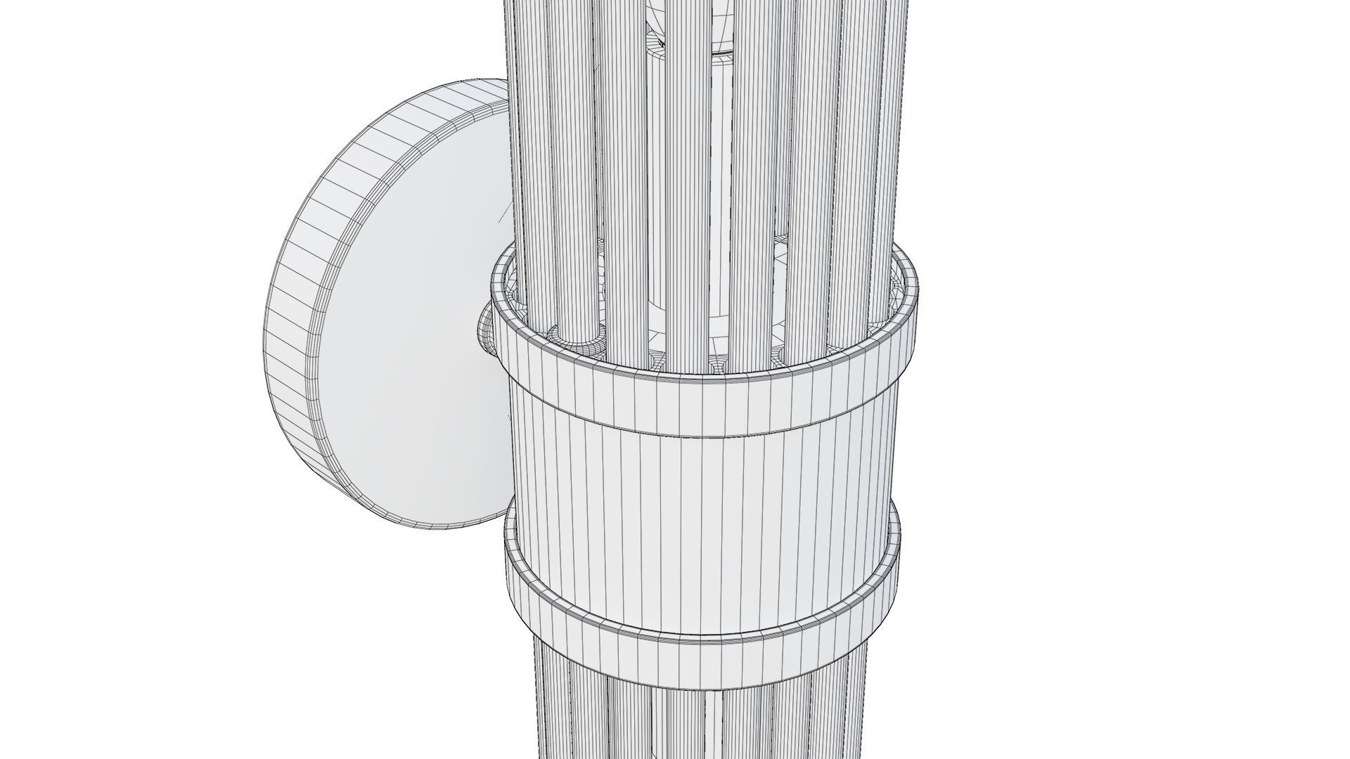 Glass Crystal Wall Light 3D model_12