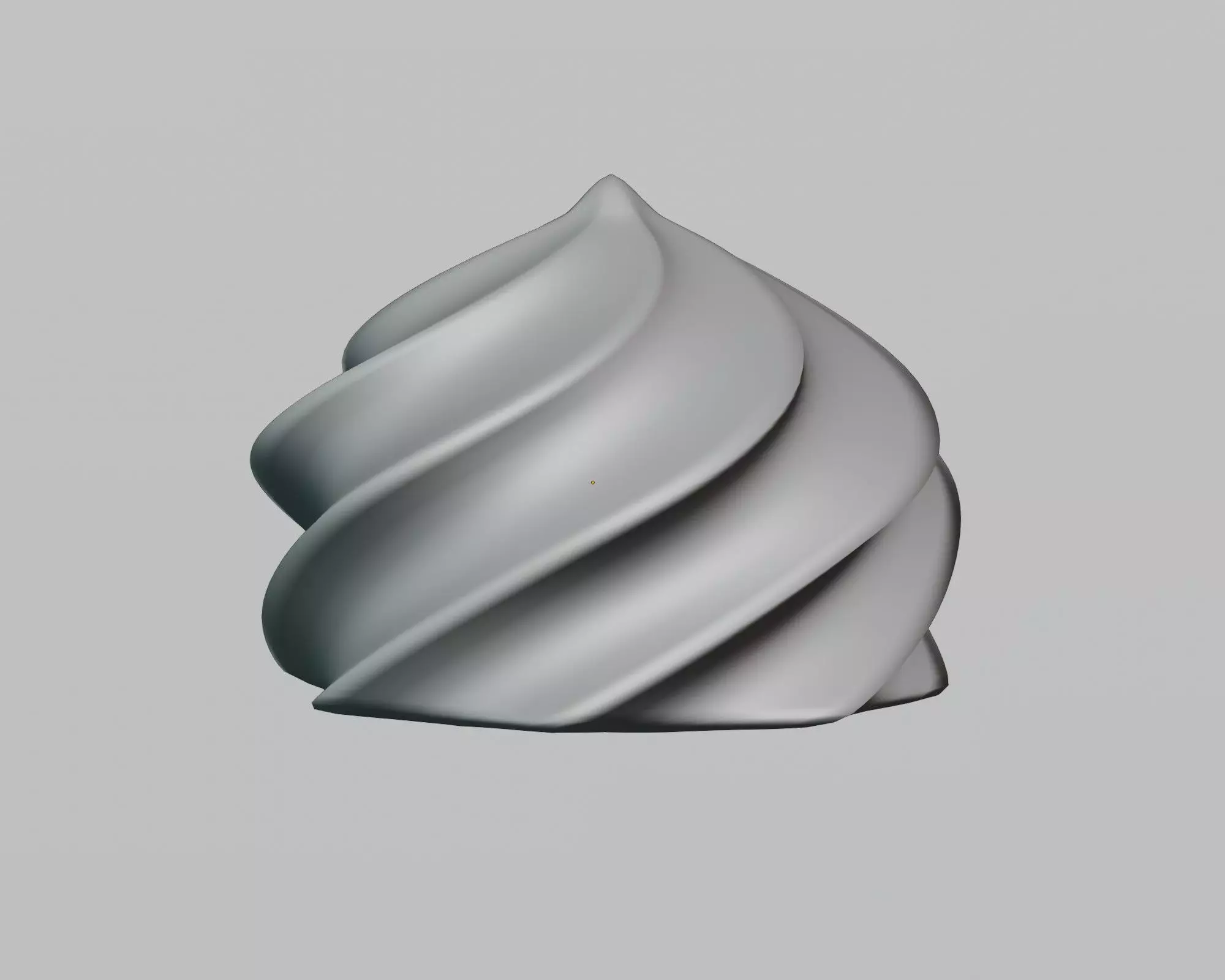 Cream swirl model Low-poly 3D model_0