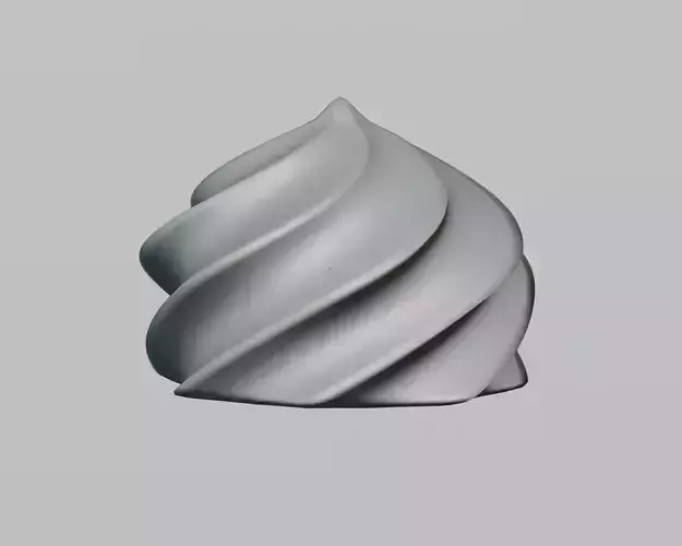Cream swirl model Low-poly 3D model