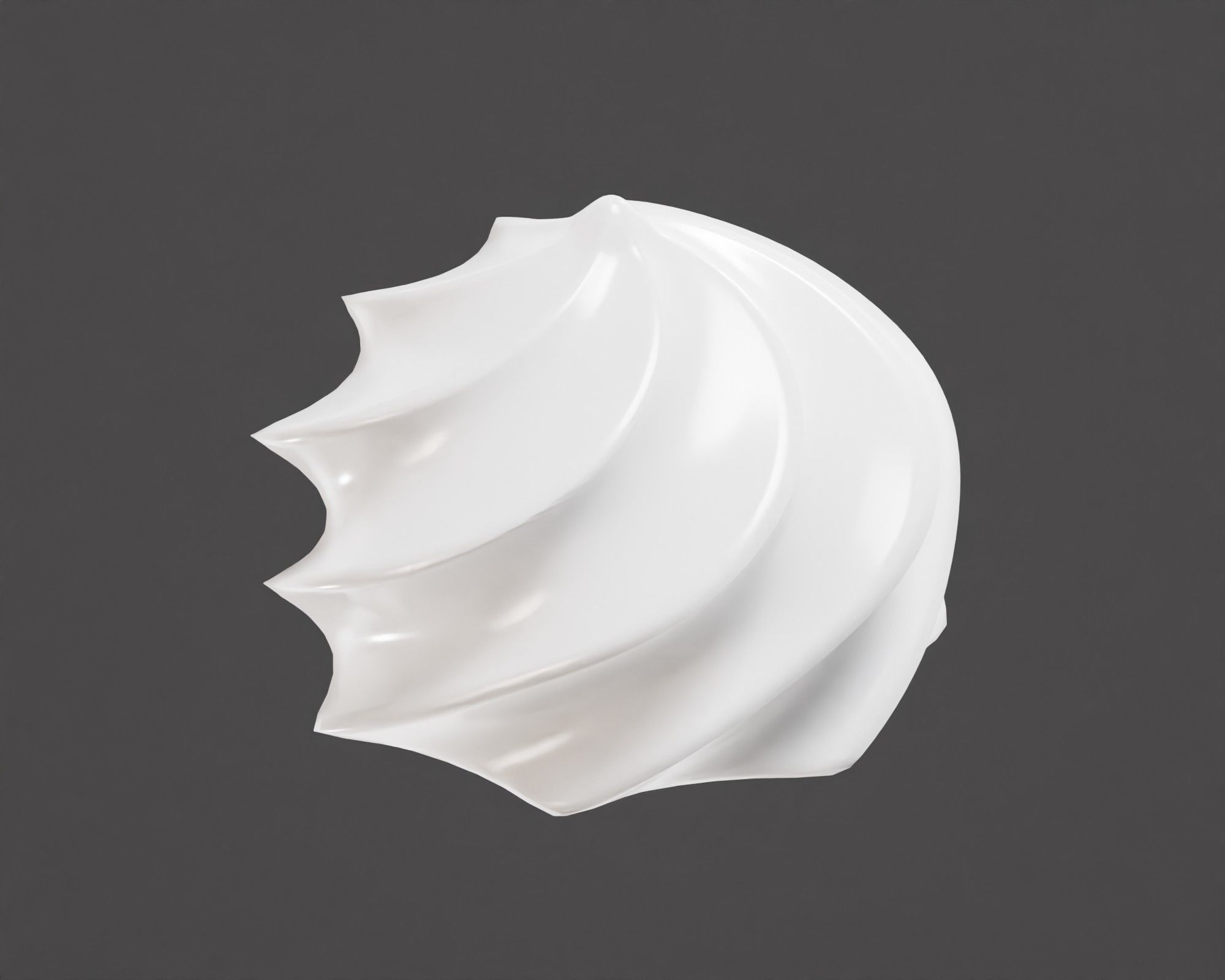 Cream swirl model Low-poly 3D model_2