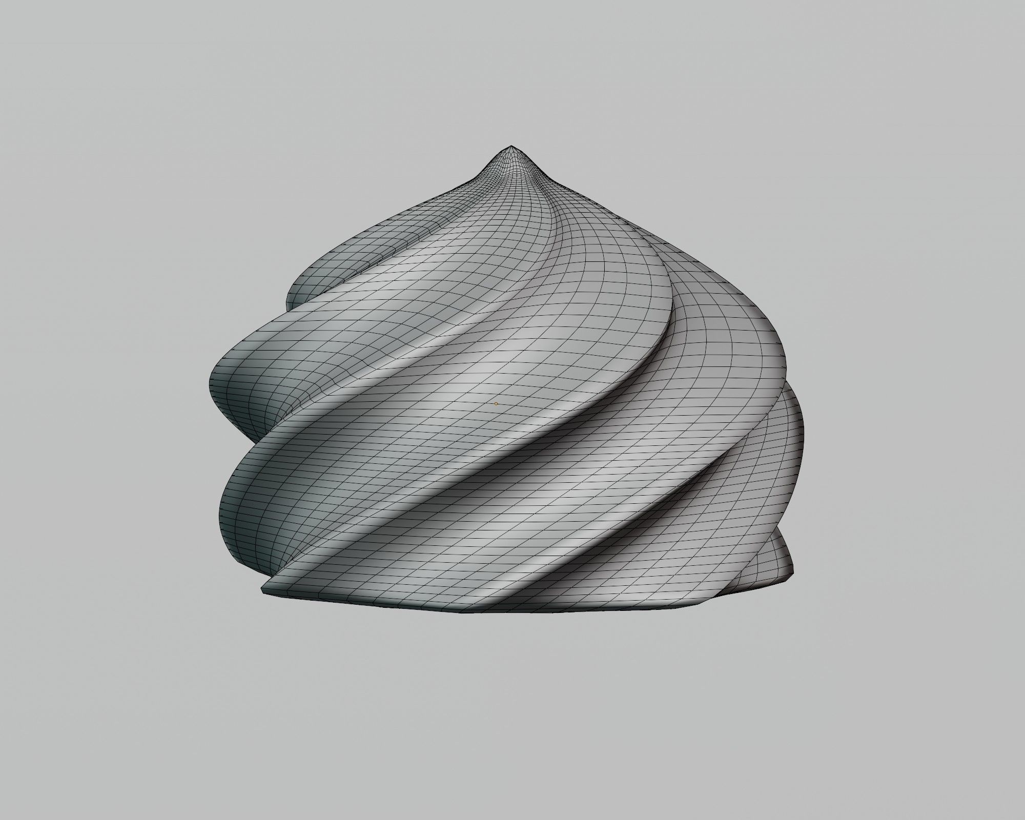 Cream swirl model Low-poly 3D model_3