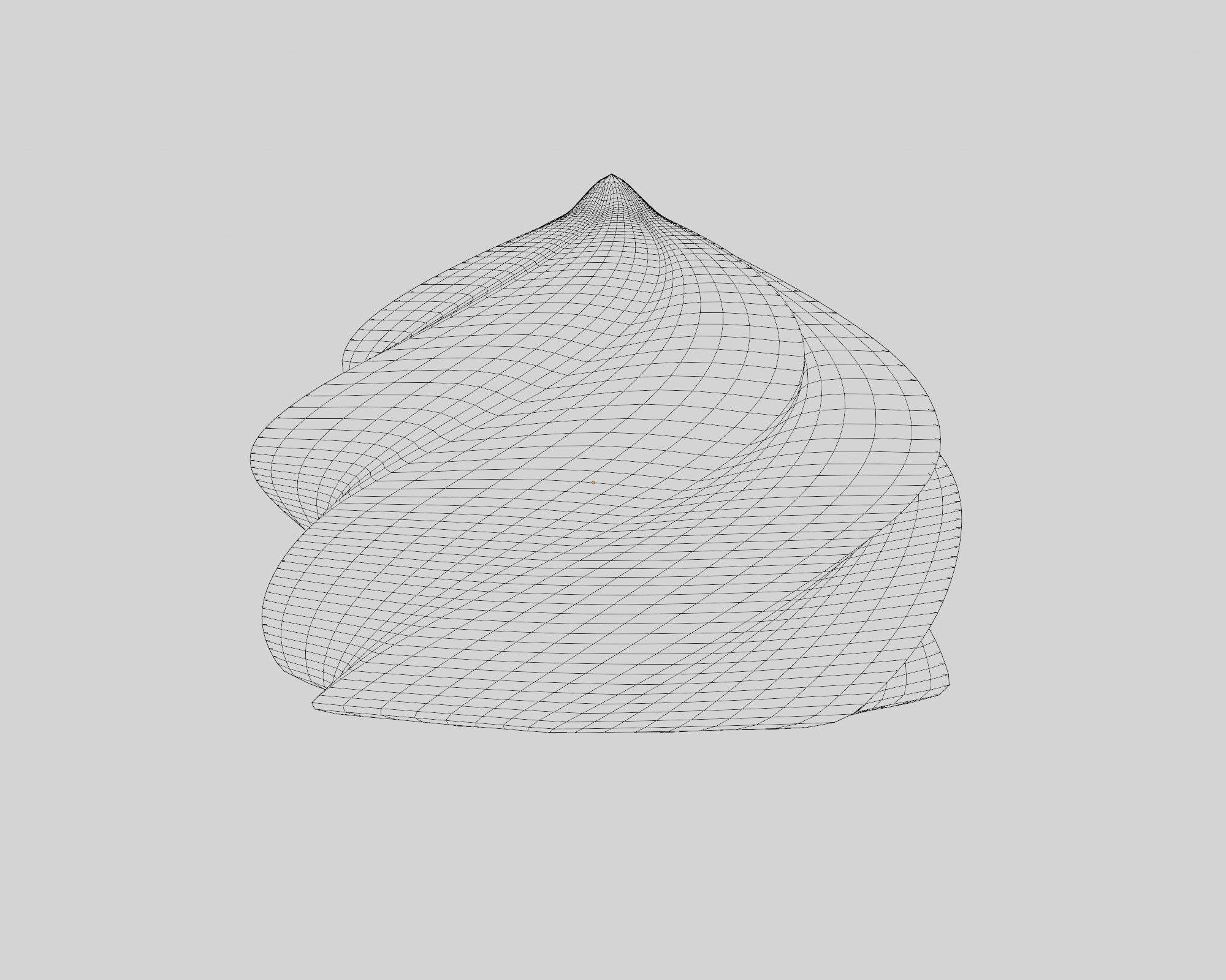Cream swirl model Low-poly 3D model_4