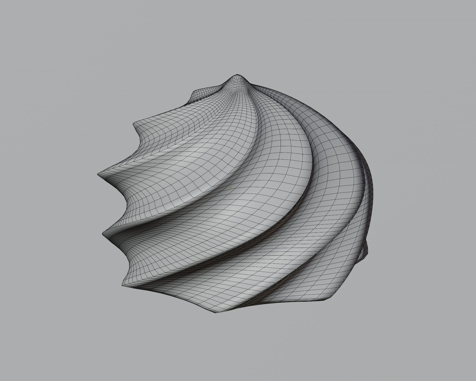 Cream swirl model Low-poly 3D model_5