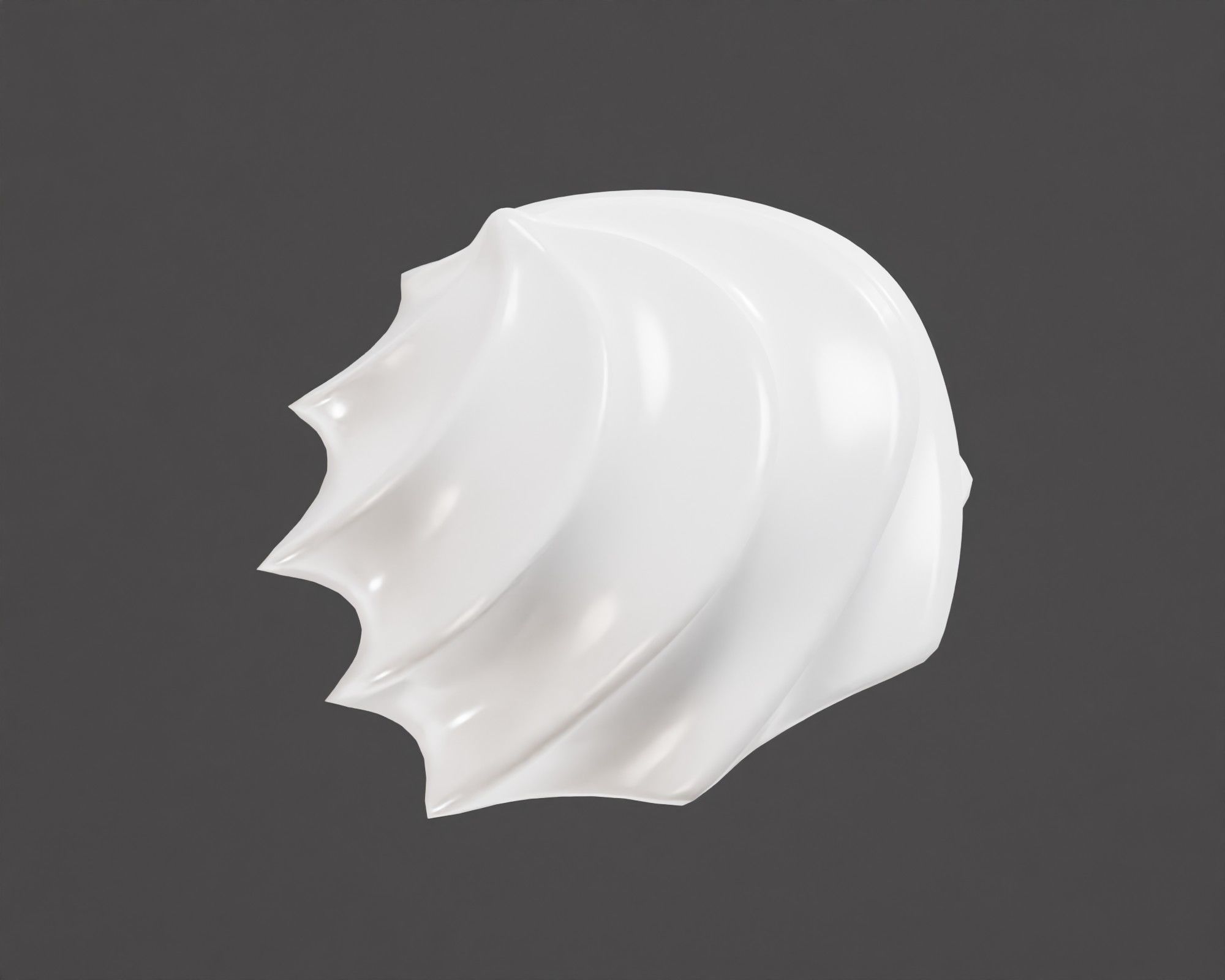 Cream swirl model Low-poly 3D model_1