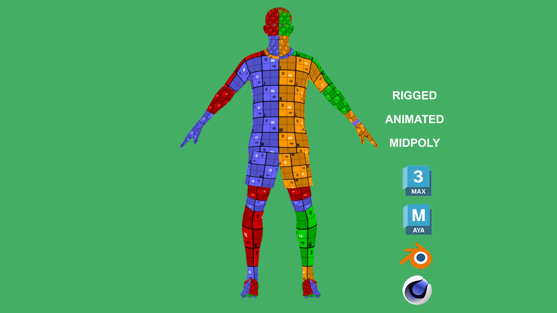 3D Rigged Ruben Neves Al-Hilal 2024 3D model_5