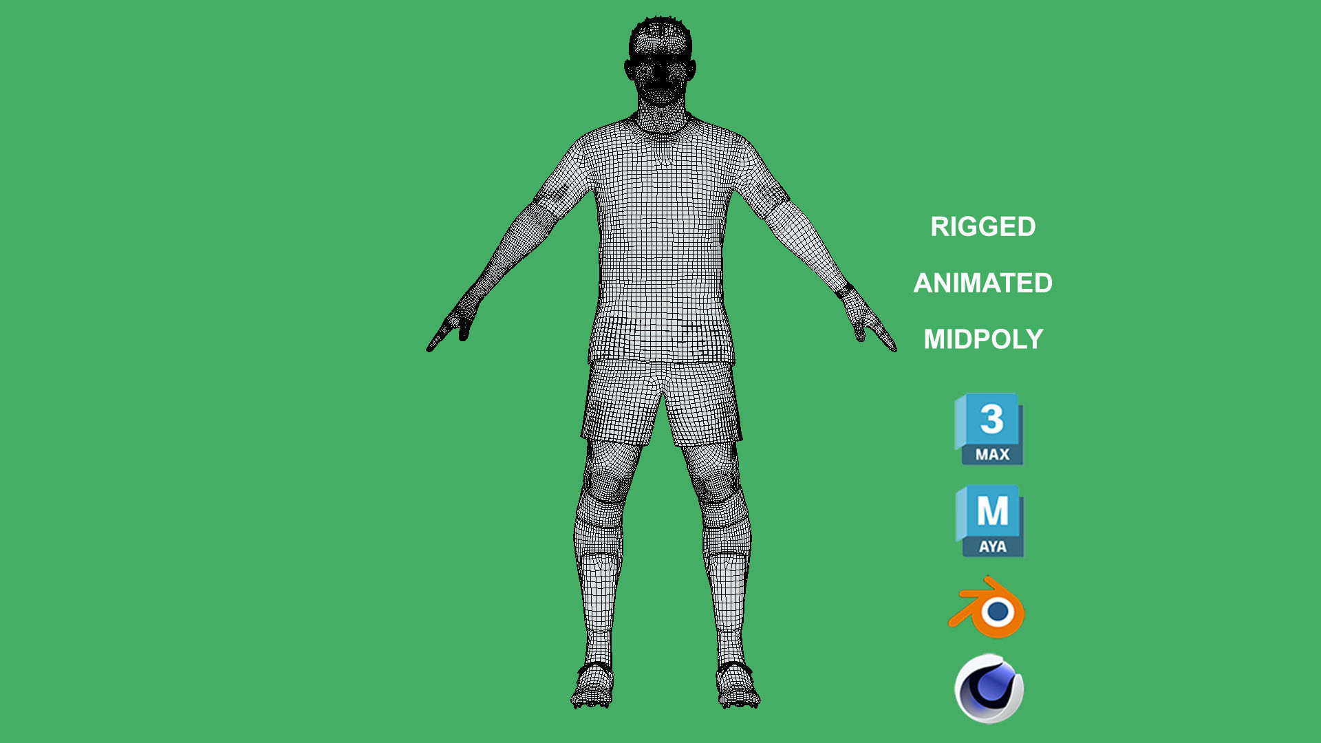 3D Rigged Ruben Neves Al-Hilal 2024 3D model_4