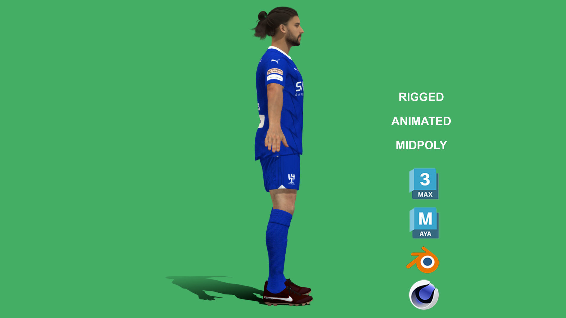 3D Rigged Ruben Neves Al-Hilal 2024 3D model_7