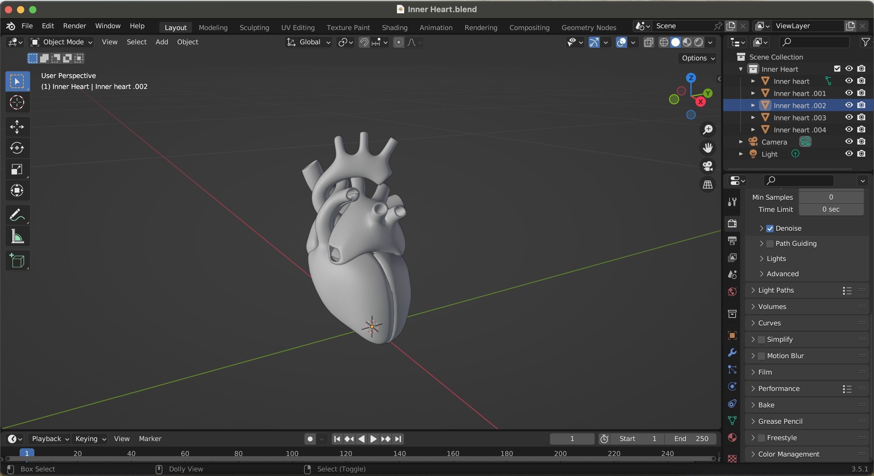 Inner Heart Low-poly 3D model_24