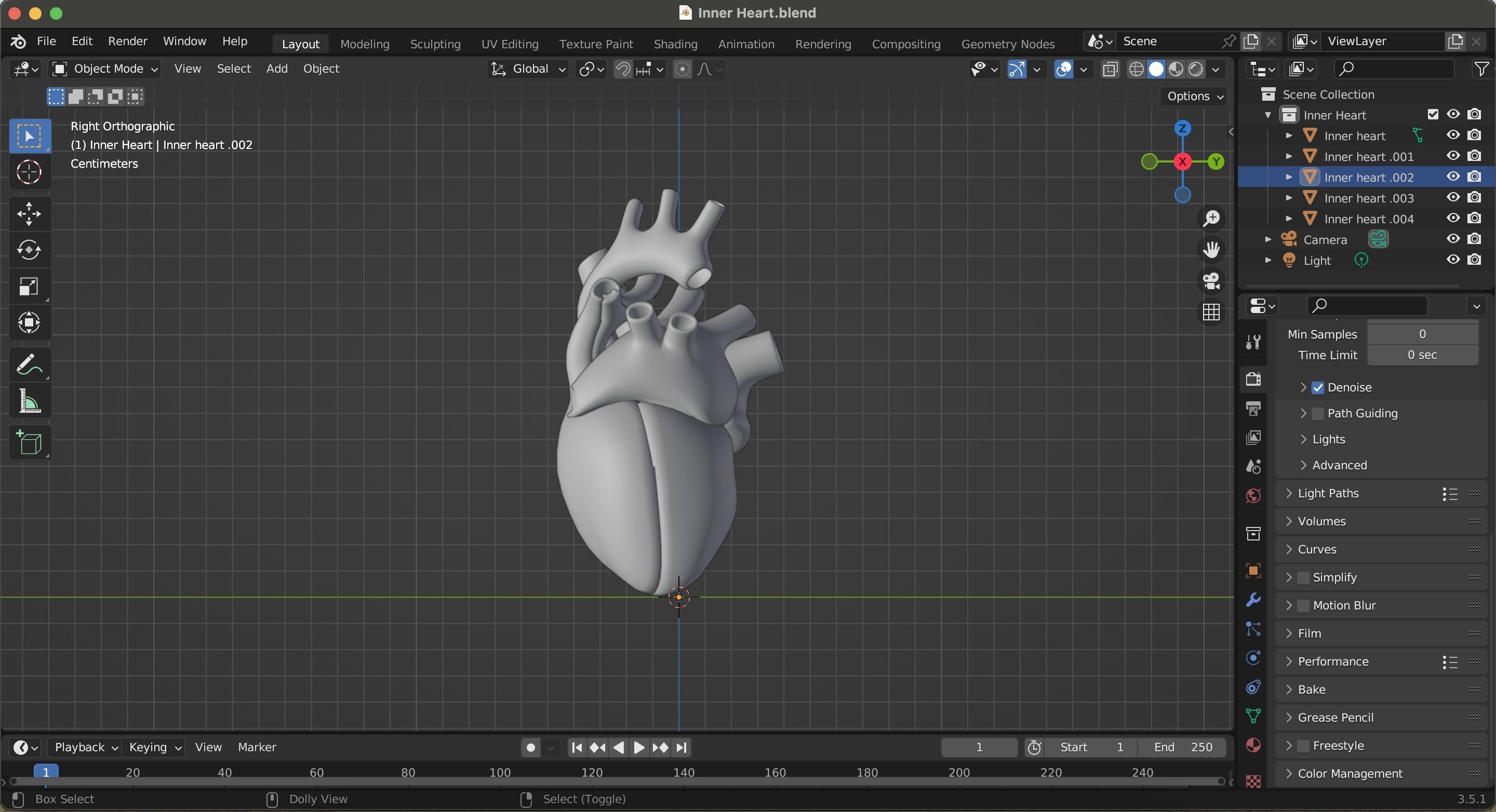 Inner Heart Low-poly 3D model_20