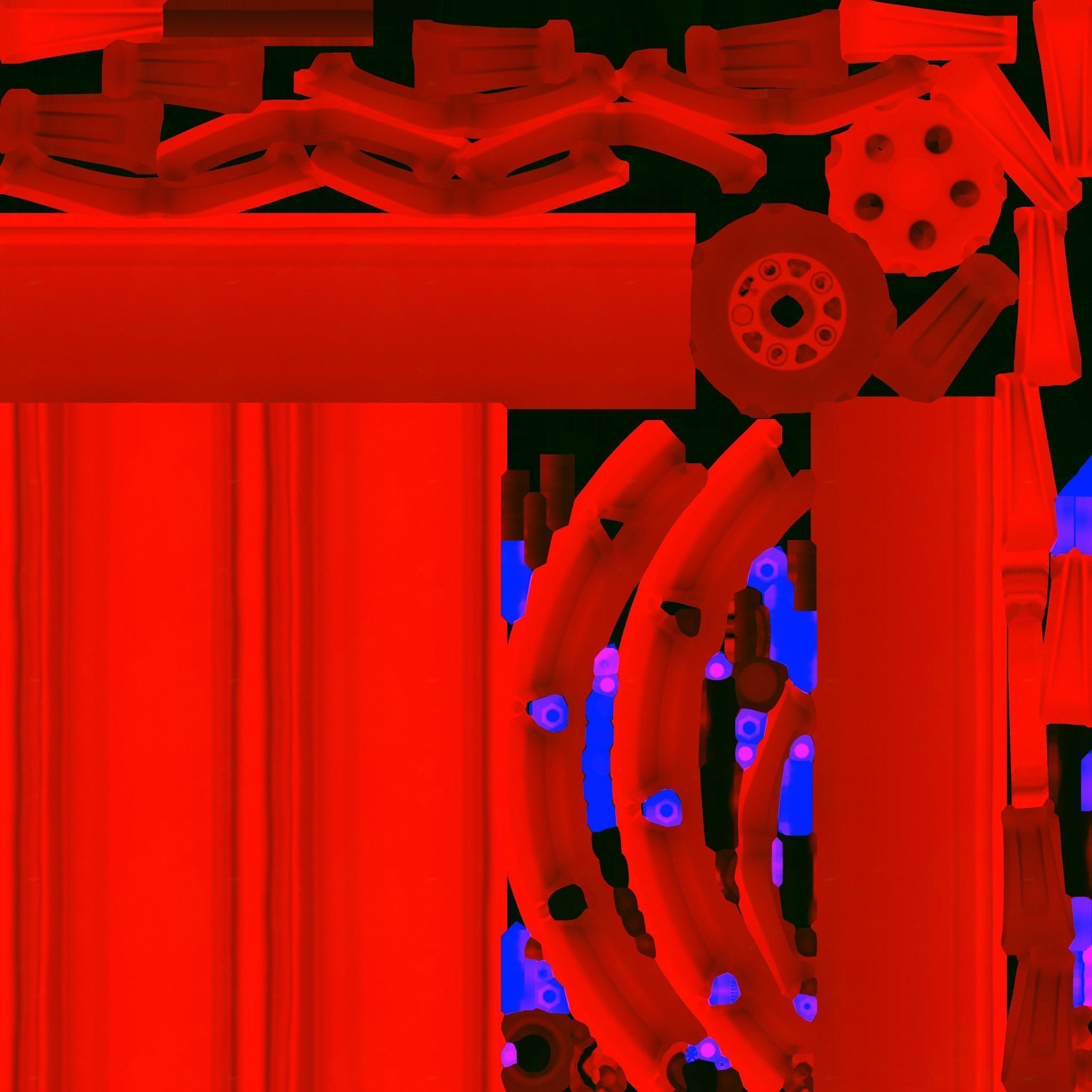 Voxx GT5 Wheel Gloss Black Mustang Low-poly 3D model_17