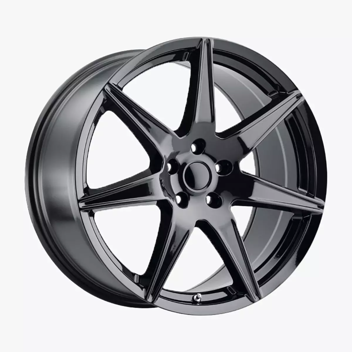 Voxx GT5 Wheel Gloss Black Mustang Low-poly 3D model_0