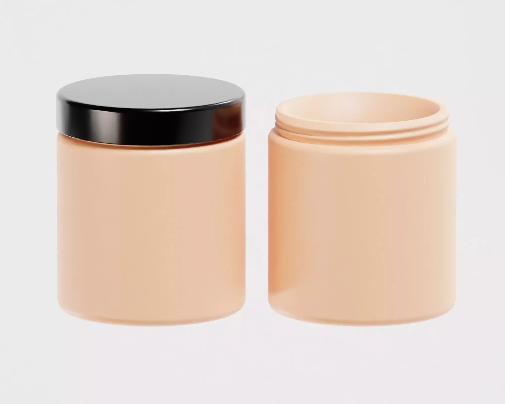 Cream jar 06 Low-poly 3D model_0