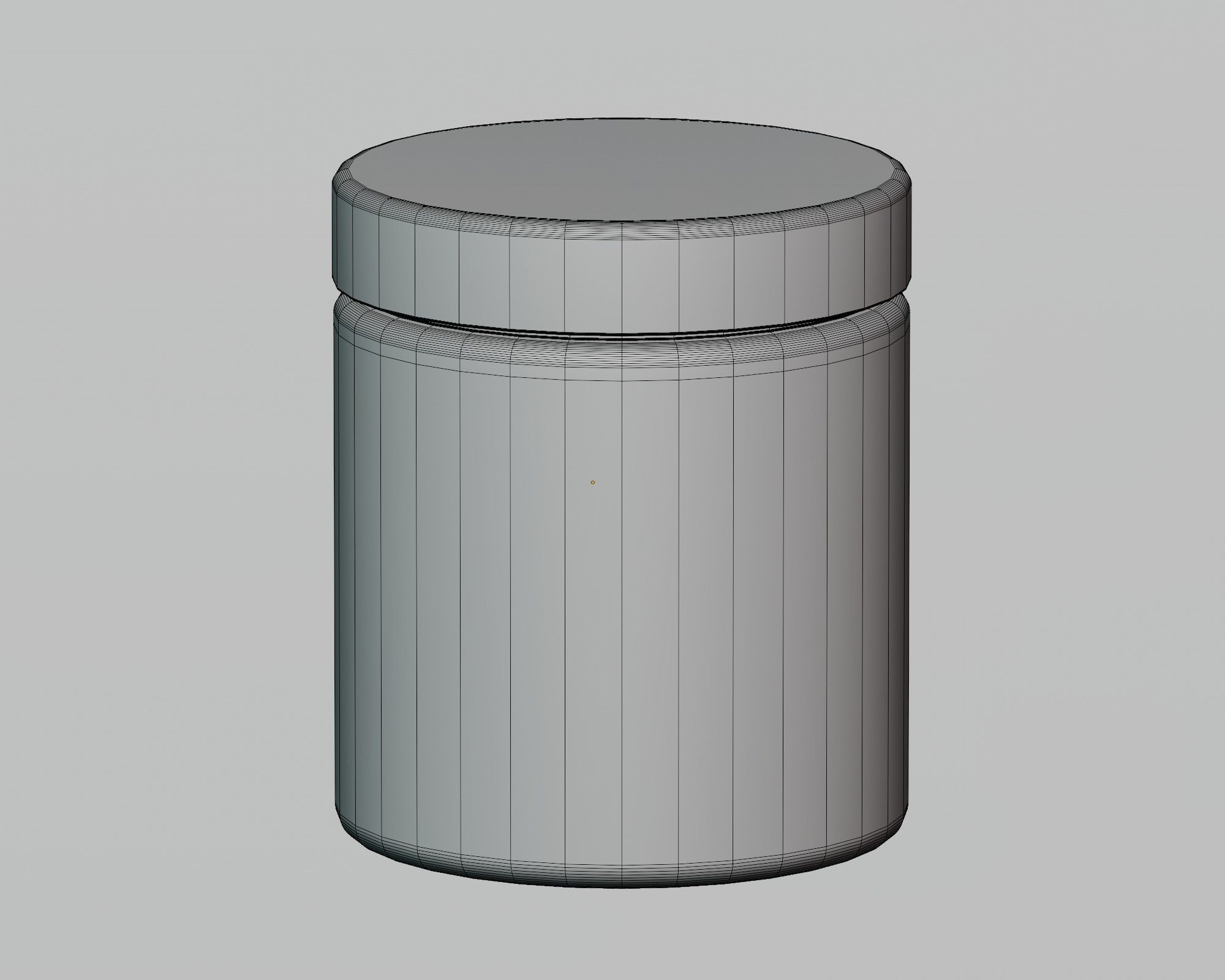 Cream jar 06 Low-poly 3D model_3