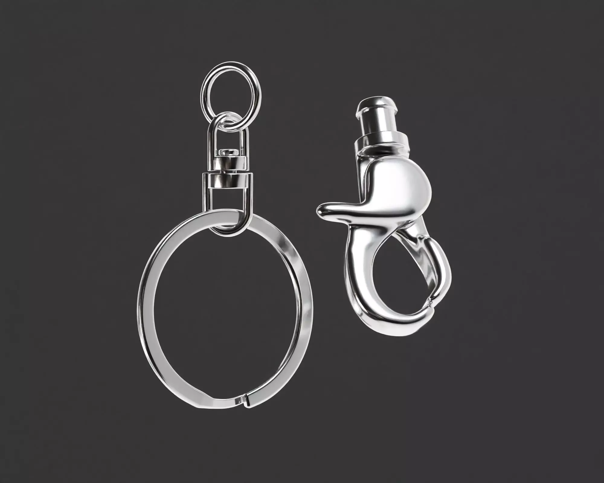 Keychain model 02 Low-poly 3D model