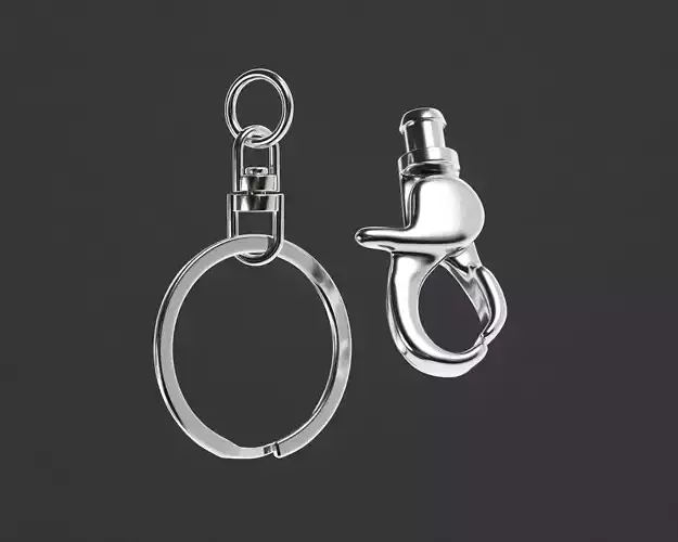 Keychain model 02 Low-poly 3D model