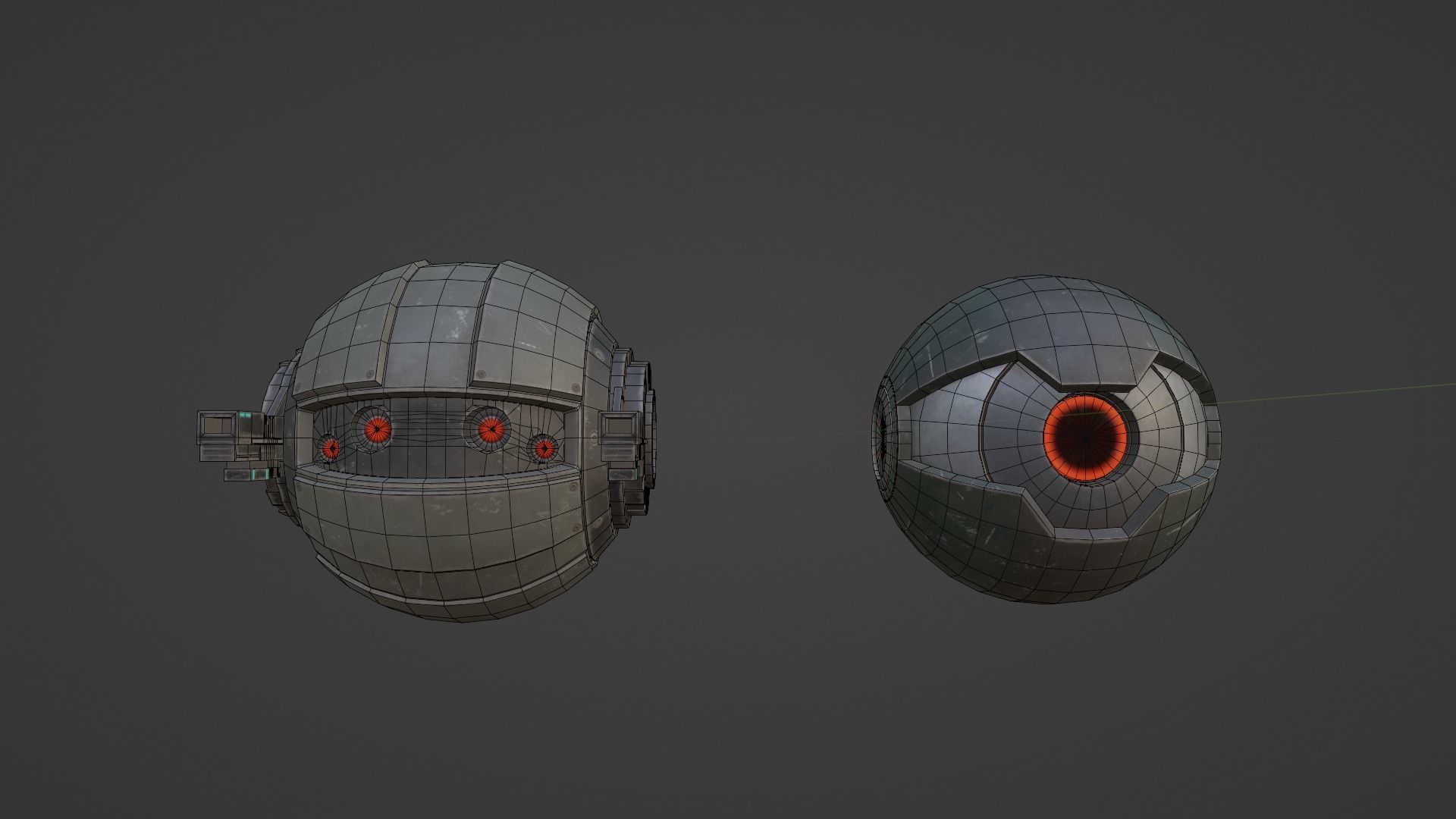 SciFi Drones Low-poly 3D model_11