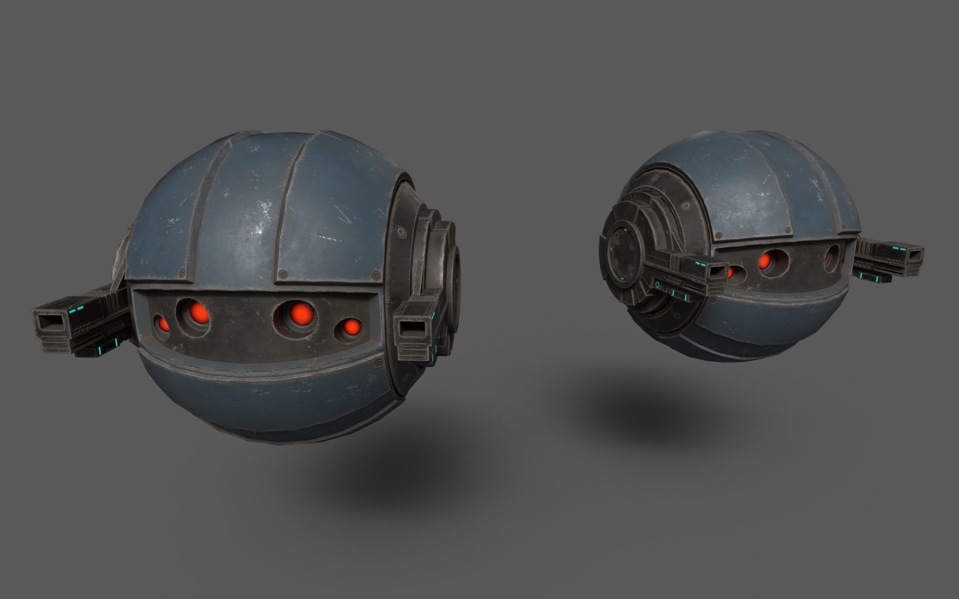 SciFi Drones Low-poly 3D model_6