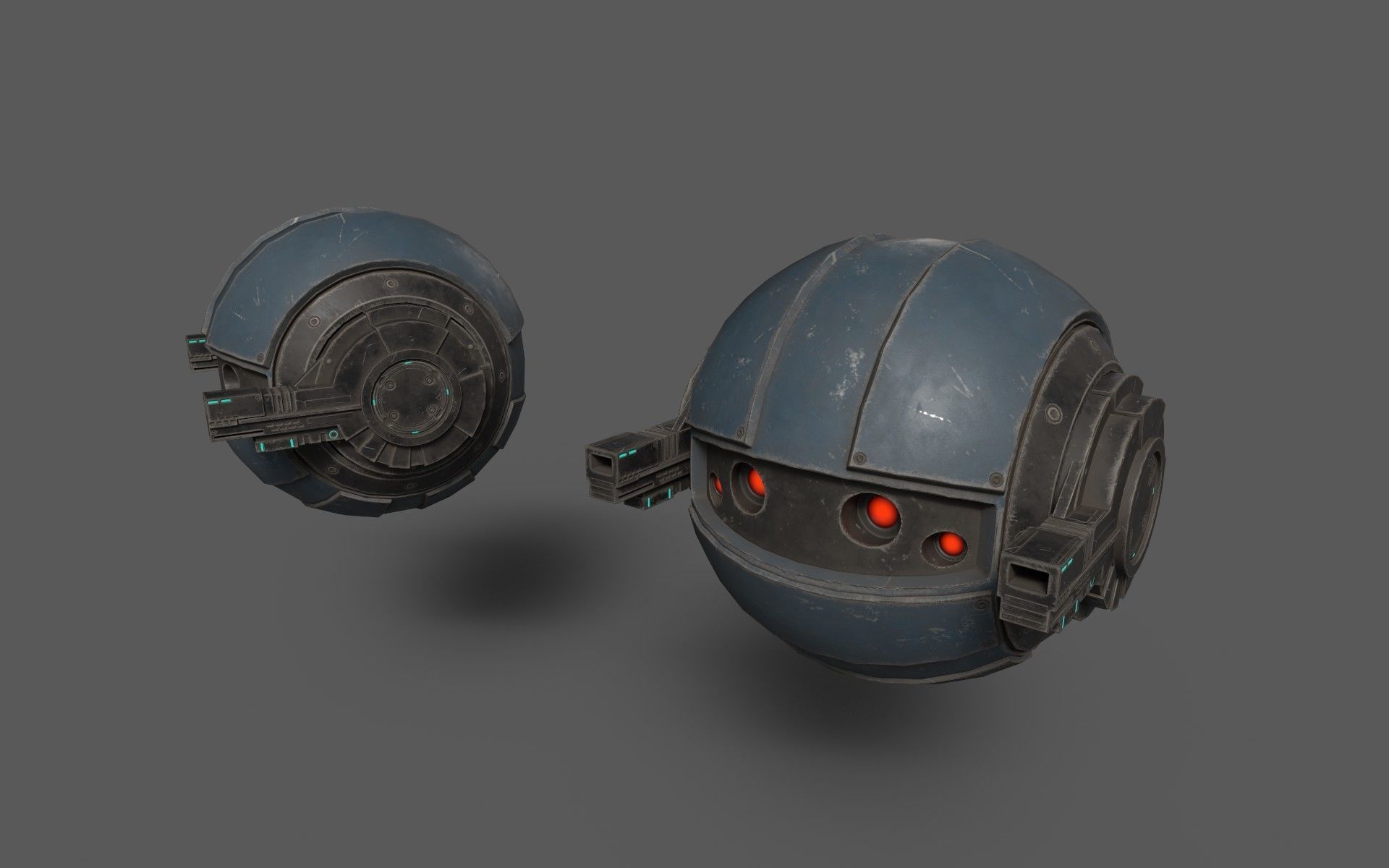 SciFi Drones Low-poly 3D model_5