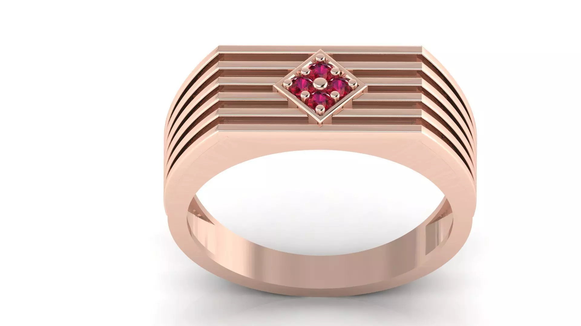 BEST UNIGUE DIAMOND GENTS RING EDITABLE 3dm stl obj mtl 3D print model_0